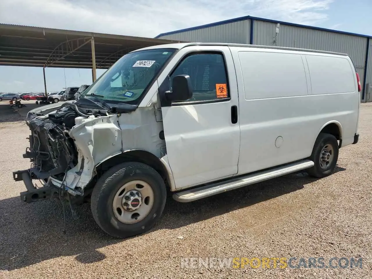 1 Photograph of a damaged car 1GTW7AFGXK1216533 GMC SAVANA 2019
