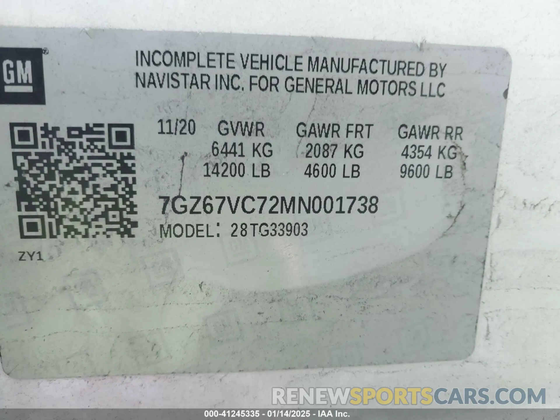 8 Photograph of a damaged car 7GZ67VC72MN001738 GMC SAVANA CUTAWAY 4500 2021