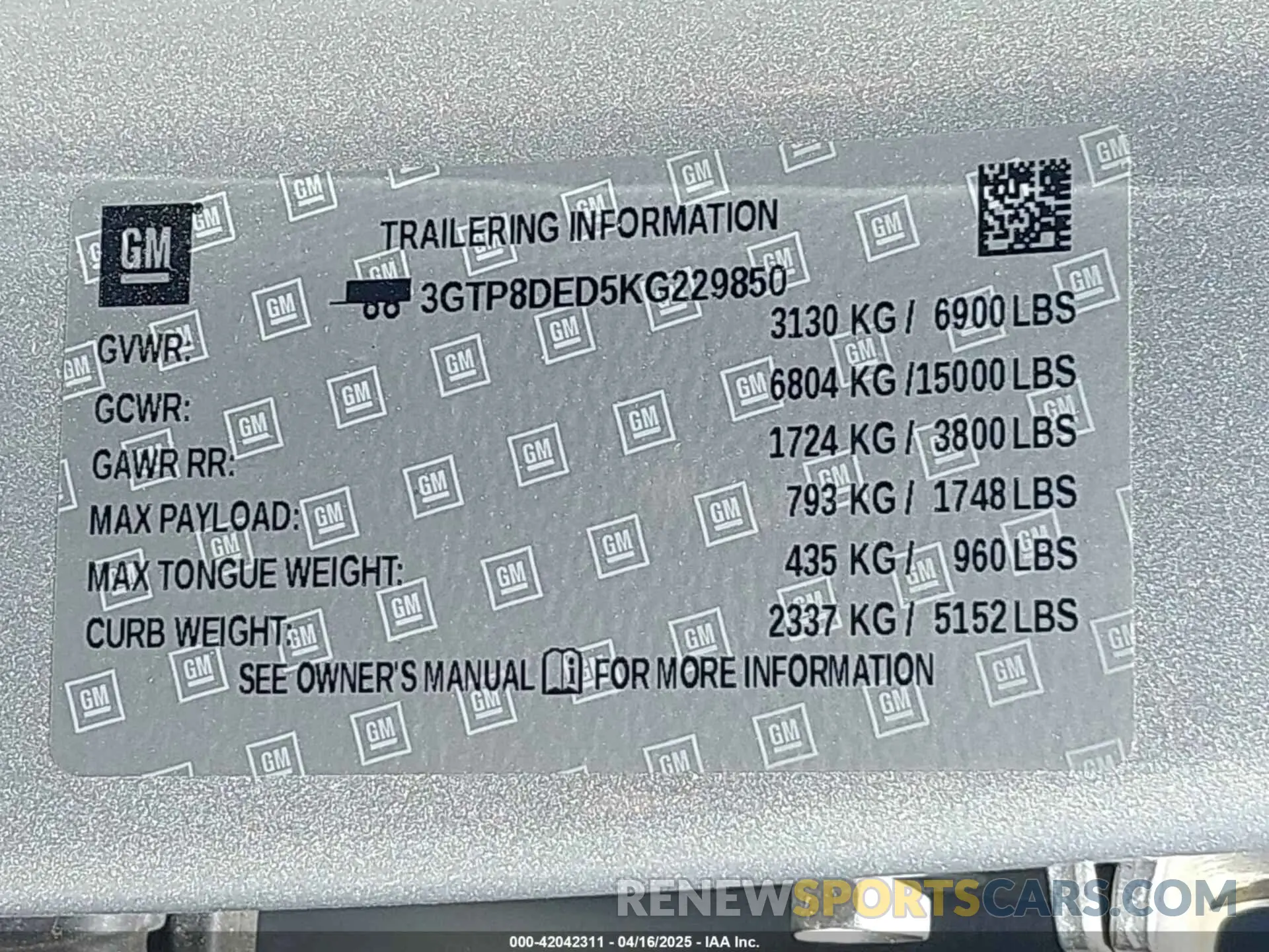 9 Photograph of a damaged car 3GTP8DED5KG229850 GMC SIERRA 1500 2019