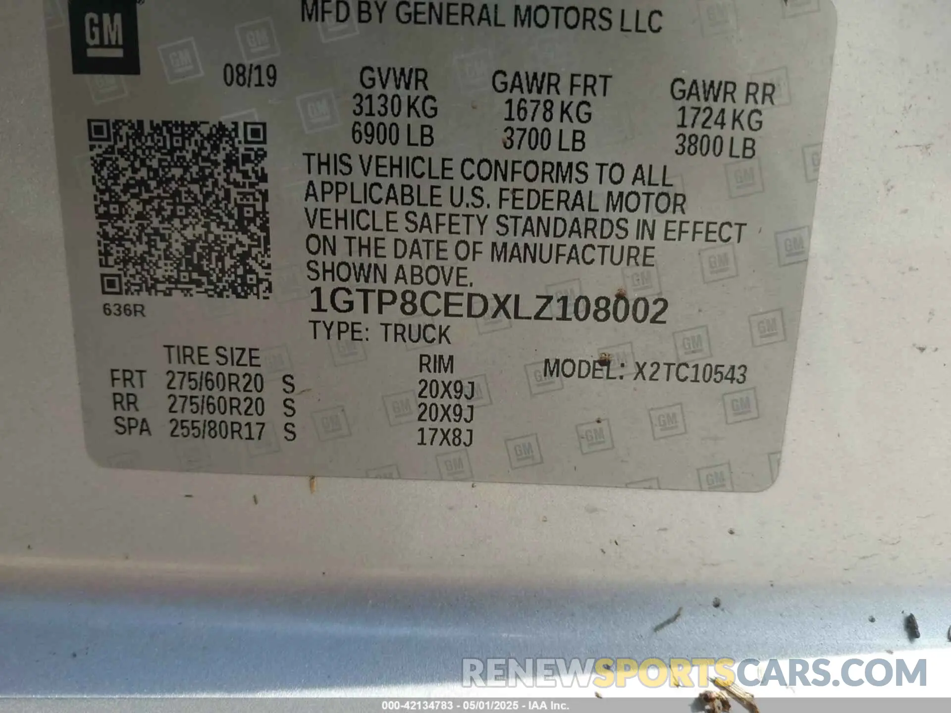 9 Photograph of a damaged car 1GTP8CEDXLZ108002 GMC SIERRA 1500 2020