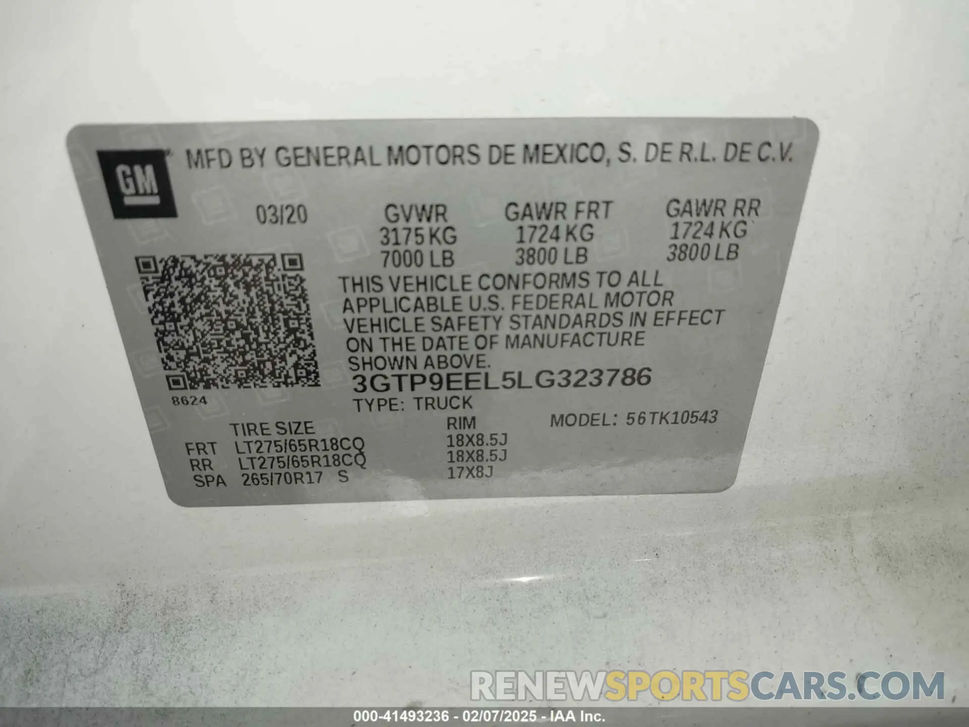 9 Photograph of a damaged car 3GTP9EEL5LG323786 GMC SIERRA 1500 2020