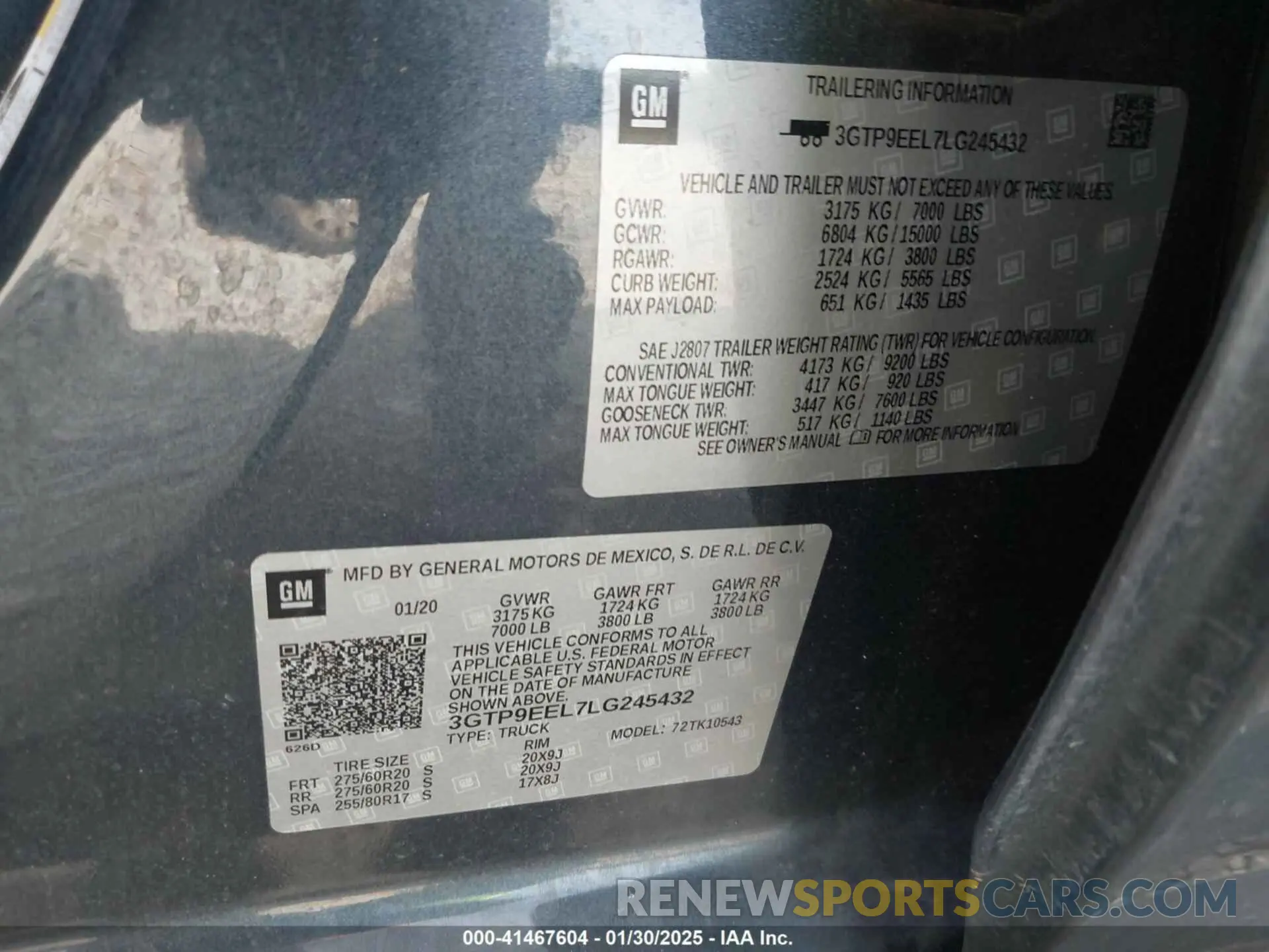 9 Photograph of a damaged car 3GTP9EEL7LG245432 GMC SIERRA 1500 2020