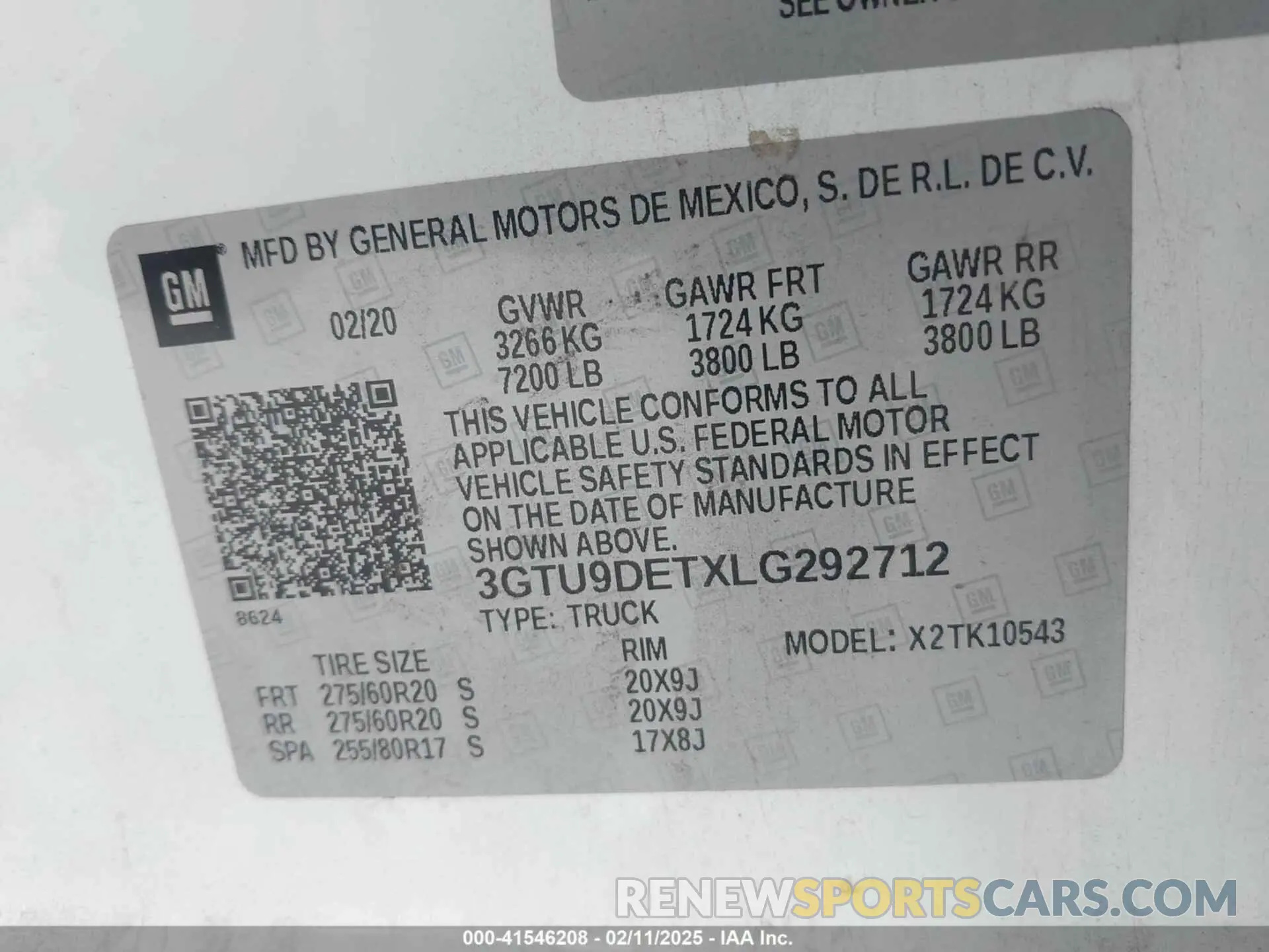 9 Photograph of a damaged car 3GTU9DETXLG292712 GMC SIERRA 1500 2020
