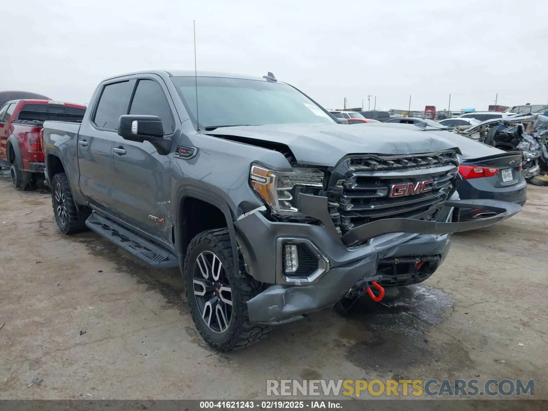 1 Photograph of a damaged car 1GTP9EEL4MZ412198 GMC SIERRA 1500 2021