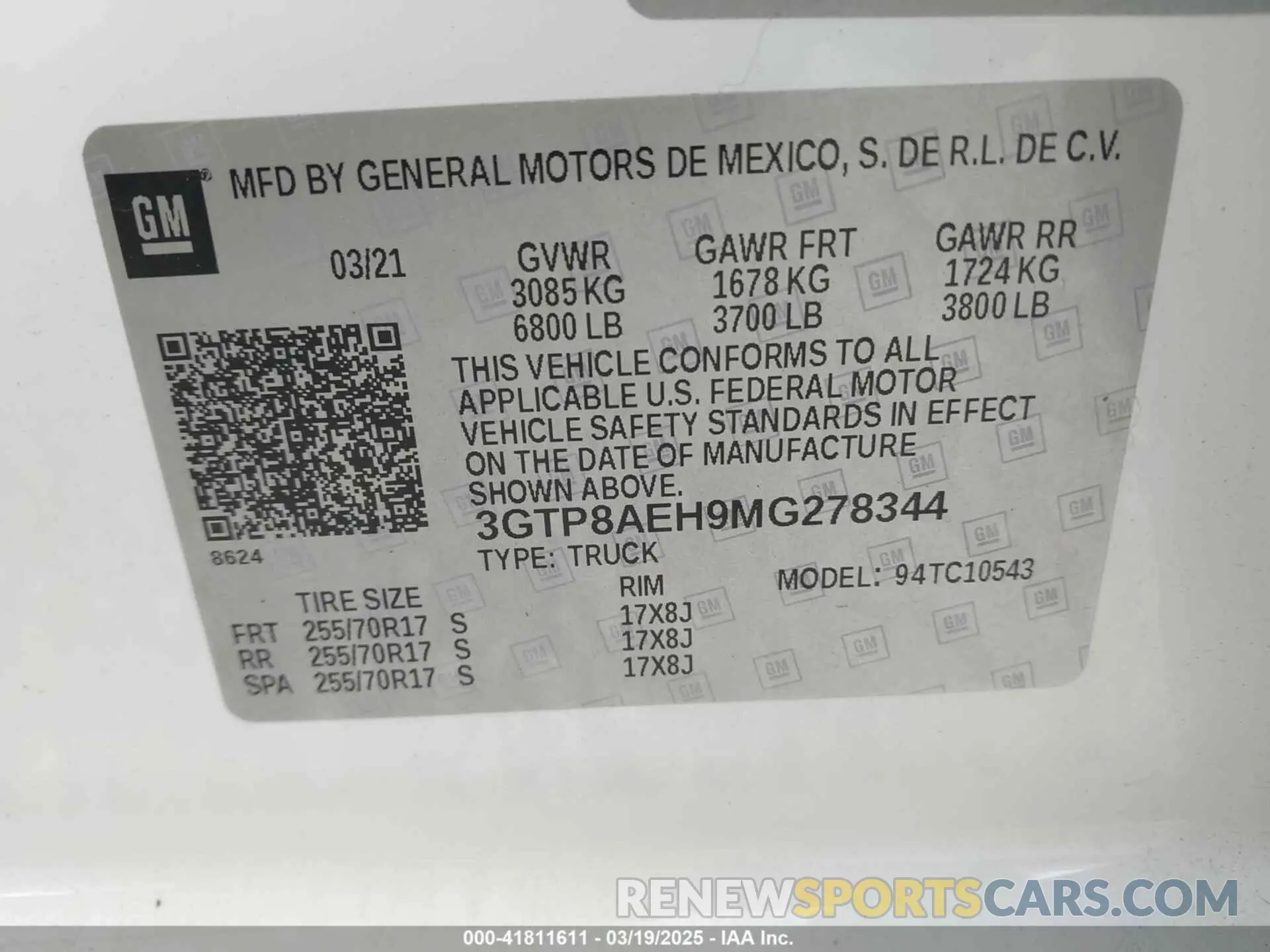 9 Photograph of a damaged car 3GTP8AEH9MG278344 GMC SIERRA 1500 2021