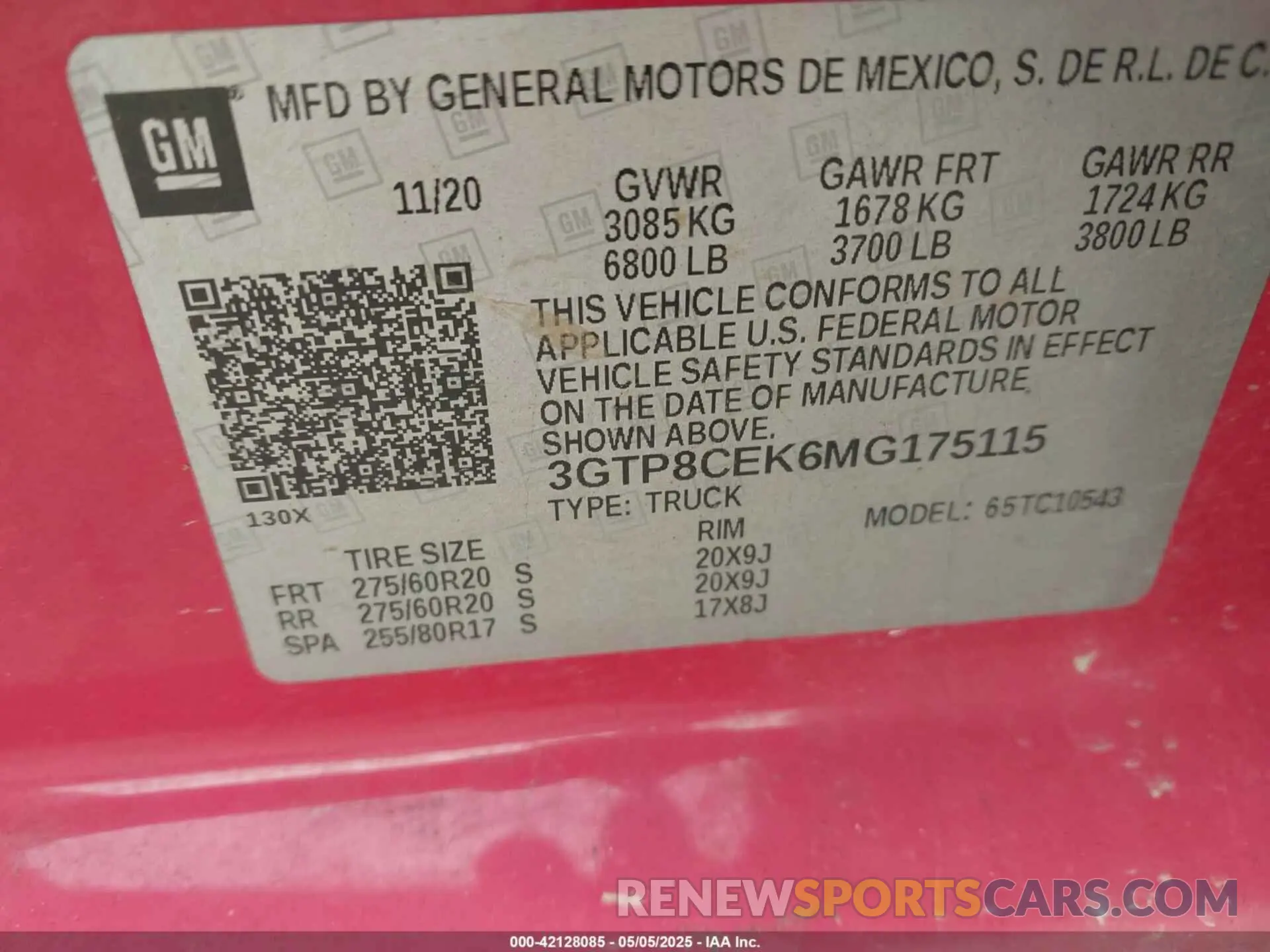 9 Photograph of a damaged car 3GTP8CEK6MG175115 GMC SIERRA 1500 2021