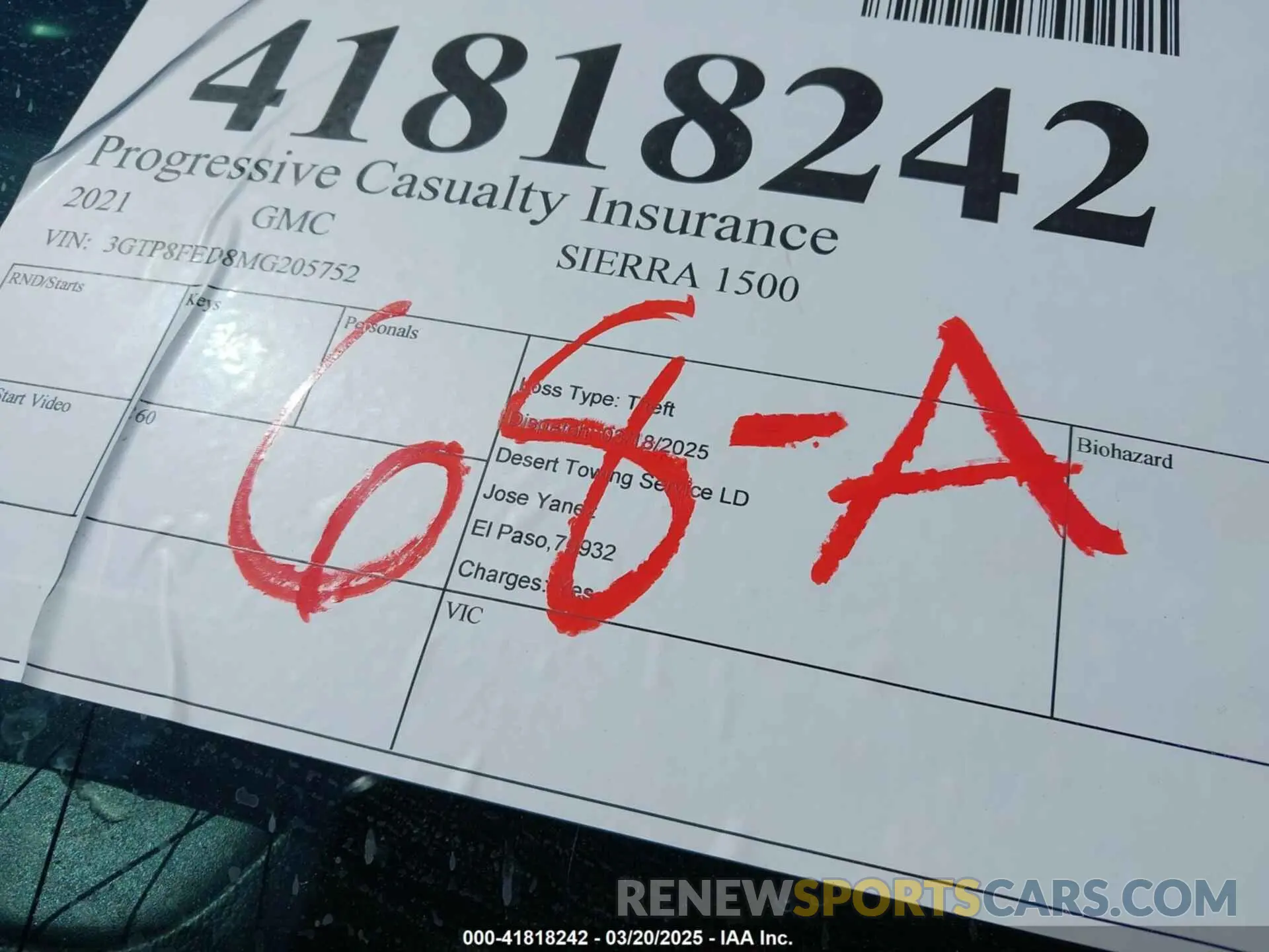 9 Photograph of a damaged car 3GTP8FED8MG205752 GMC SIERRA 1500 2021