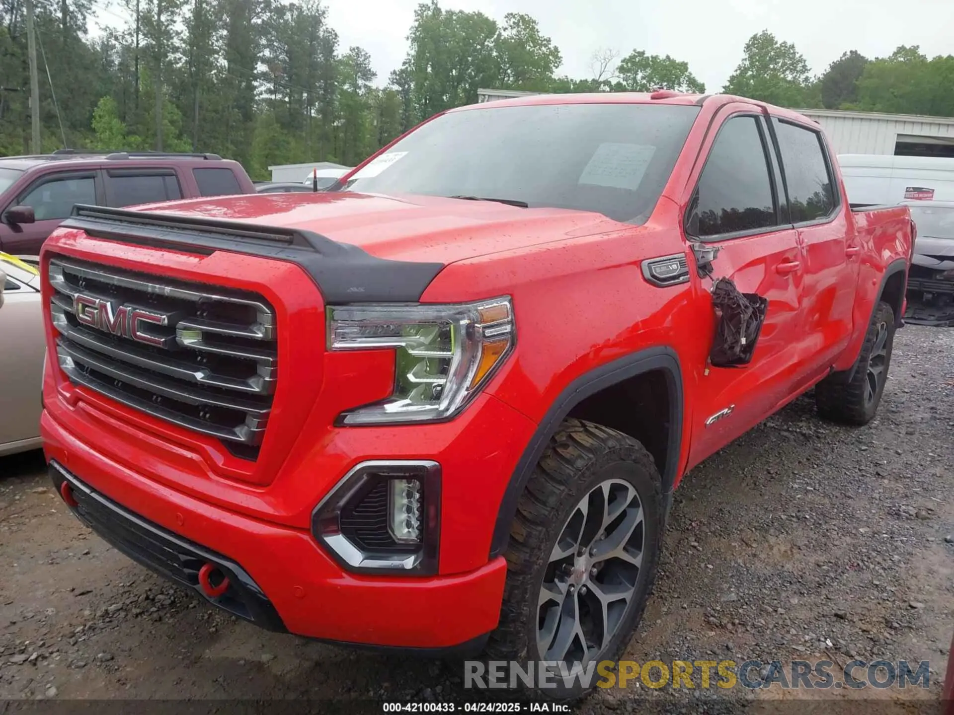 2 Photograph of a damaged car 3GTP9EED8MG189186 GMC SIERRA 1500 2021