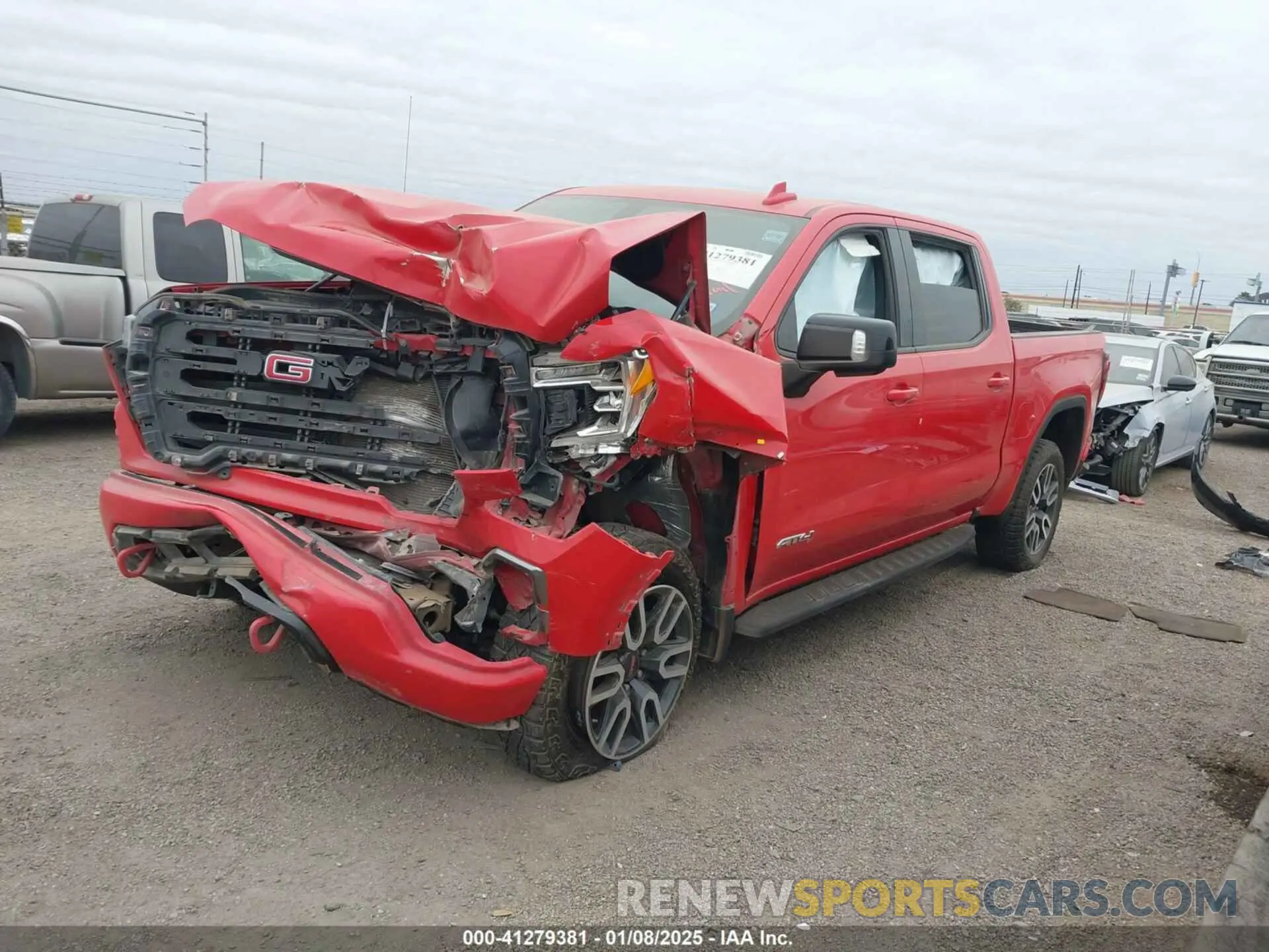 2 Photograph of a damaged car 3GTP9EEL1MG465554 GMC SIERRA 1500 2021