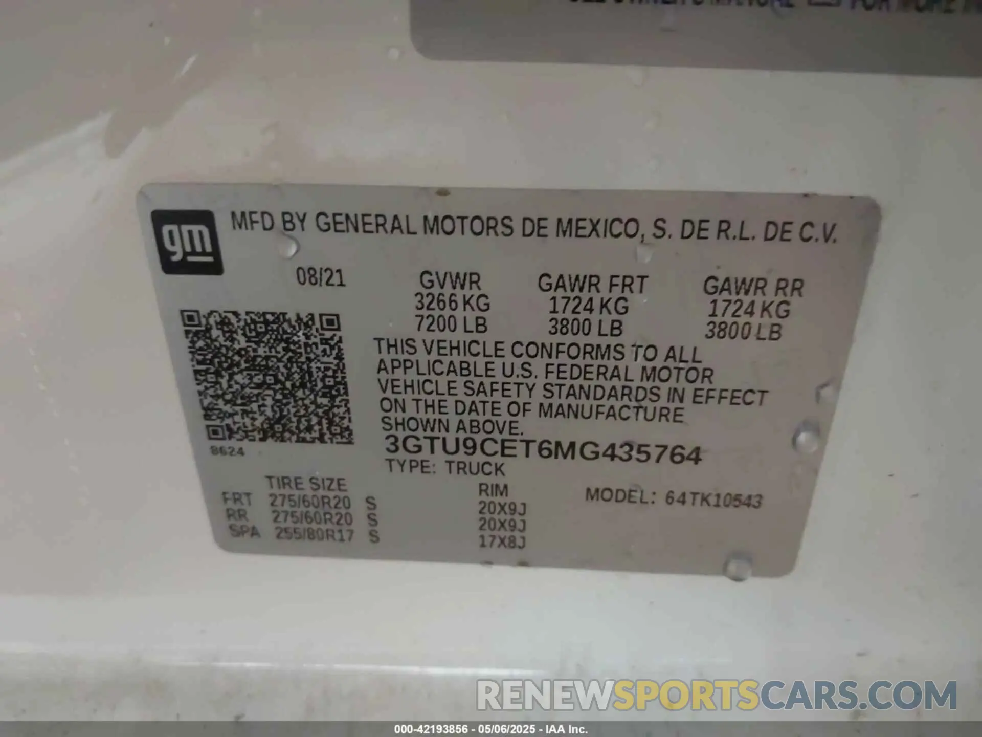 9 Photograph of a damaged car 3GTU9CET6MG435764 GMC SIERRA 1500 2021