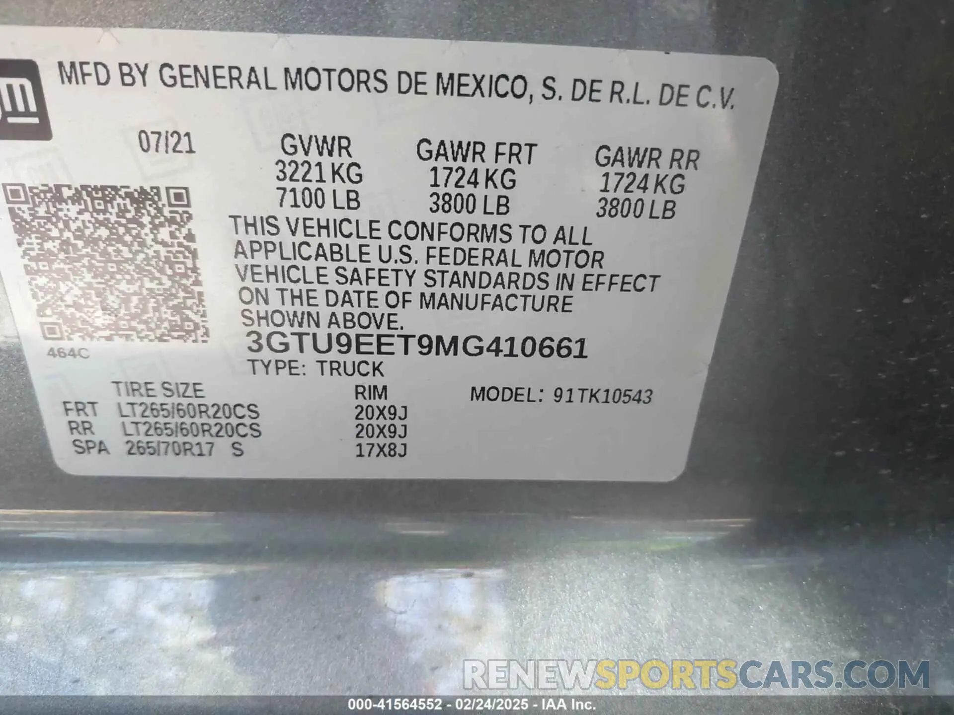 9 Photograph of a damaged car 3GTU9EET9MG410661 GMC SIERRA 1500 2021