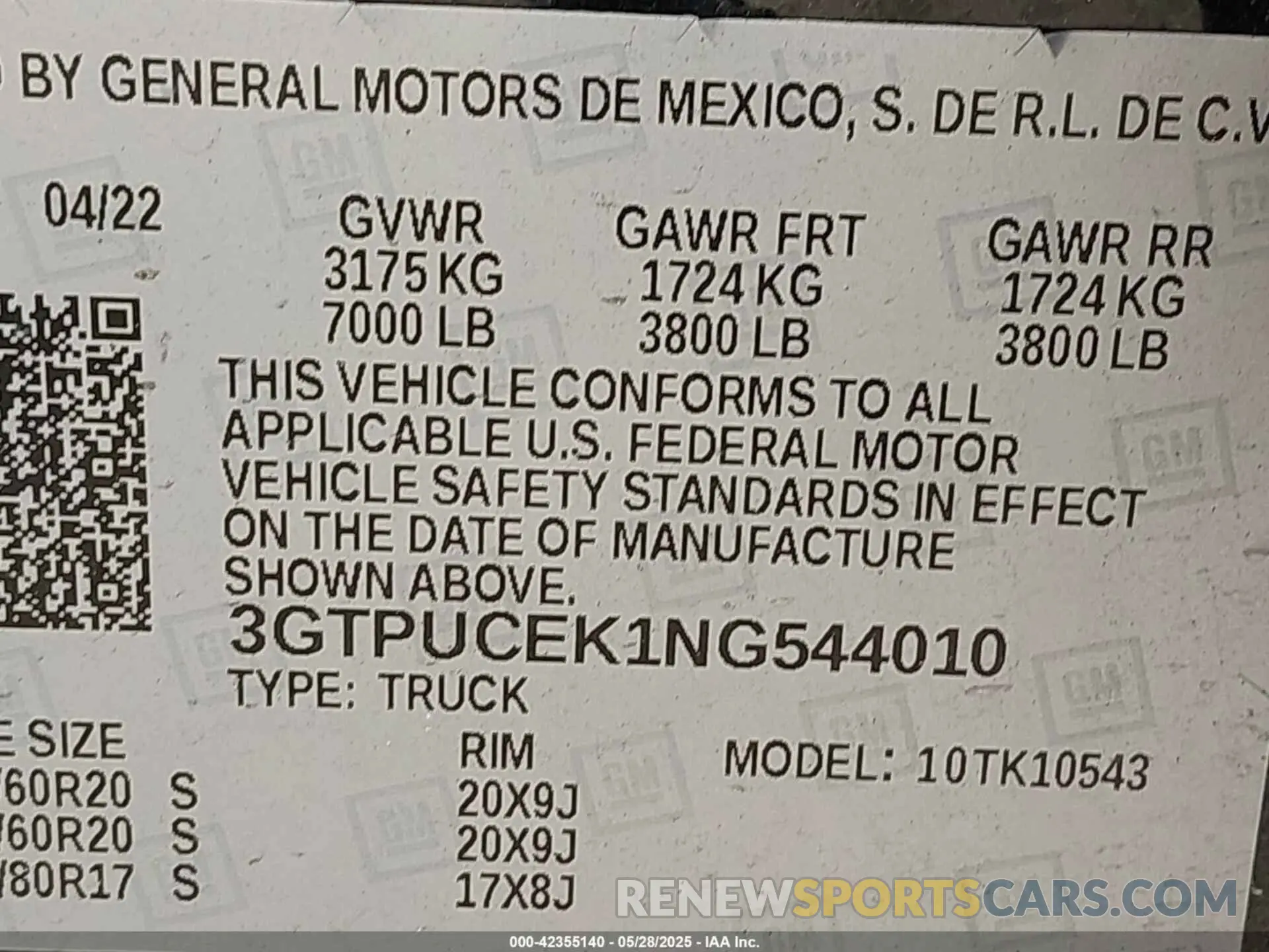 9 Photograph of a damaged car 3GTPUCEK1NG544010 GMC SIERRA 1500 2022