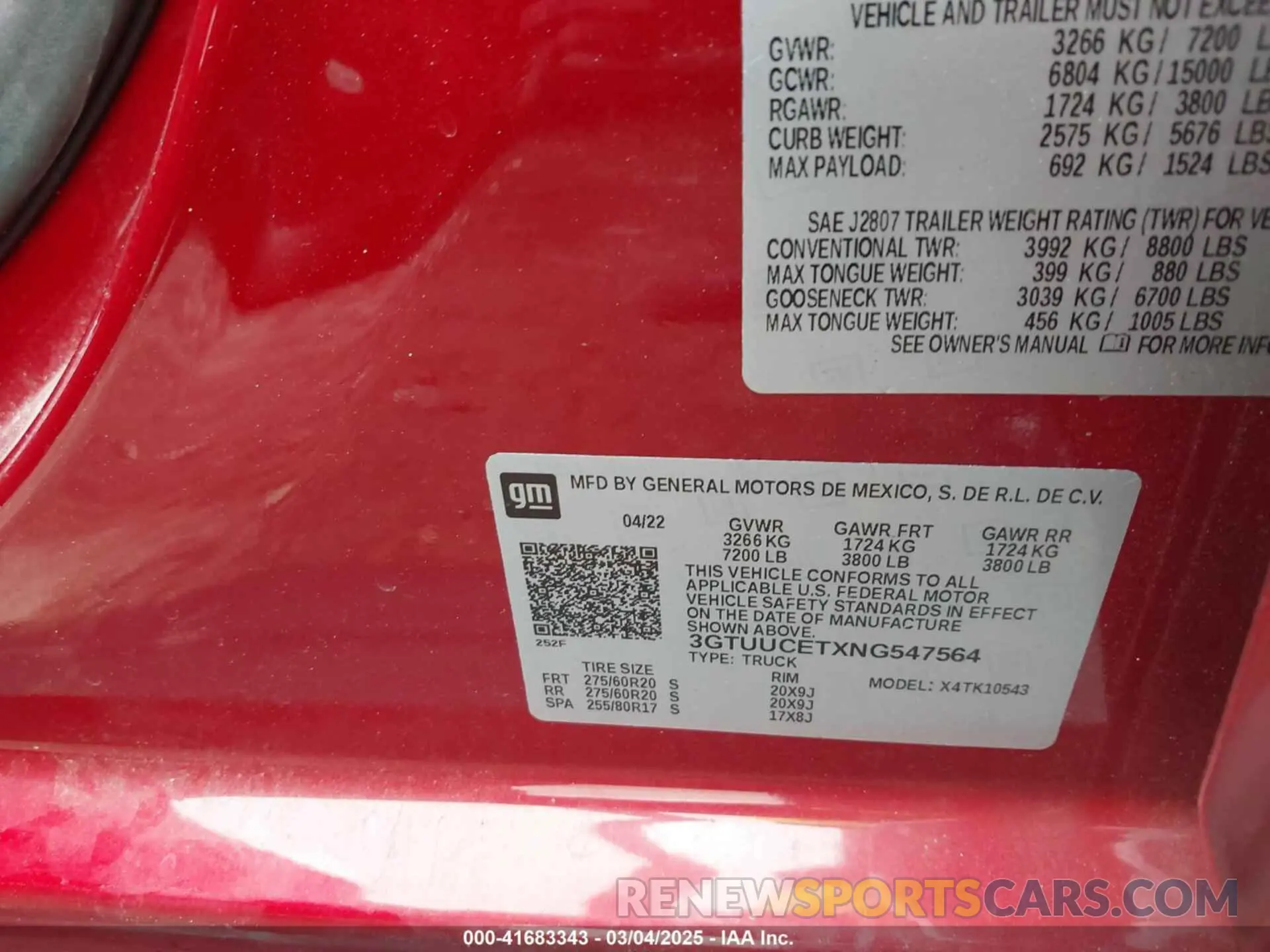 9 Photograph of a damaged car 3GTUUCETXNG547564 GMC SIERRA 1500 2022