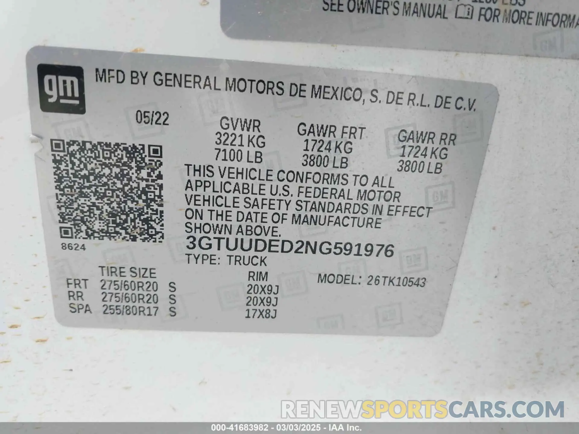 9 Photograph of a damaged car 3GTUUDED2NG591976 GMC SIERRA 1500 2022