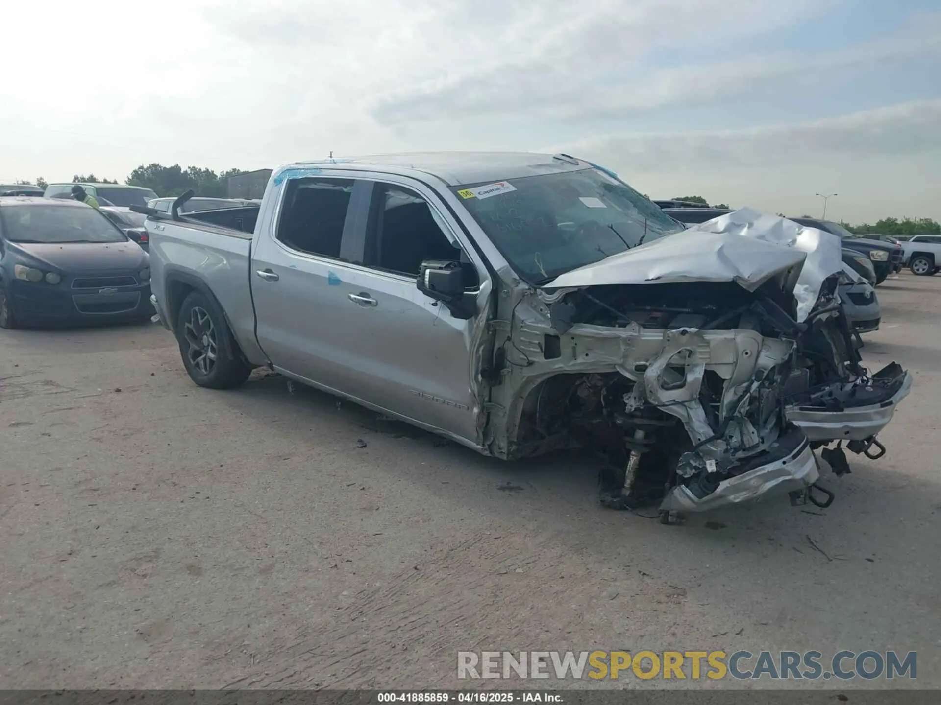 1 Photograph of a damaged car 3GTUUDET3NG616052 GMC SIERRA 1500 2022
