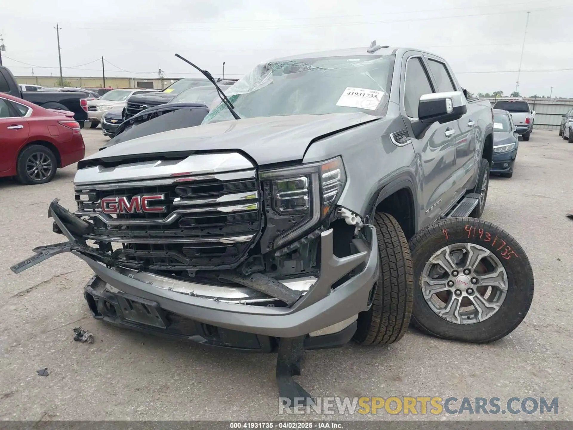 2 Photograph of a damaged car 3GTPHDED8PG122220 GMC SIERRA 1500 2023