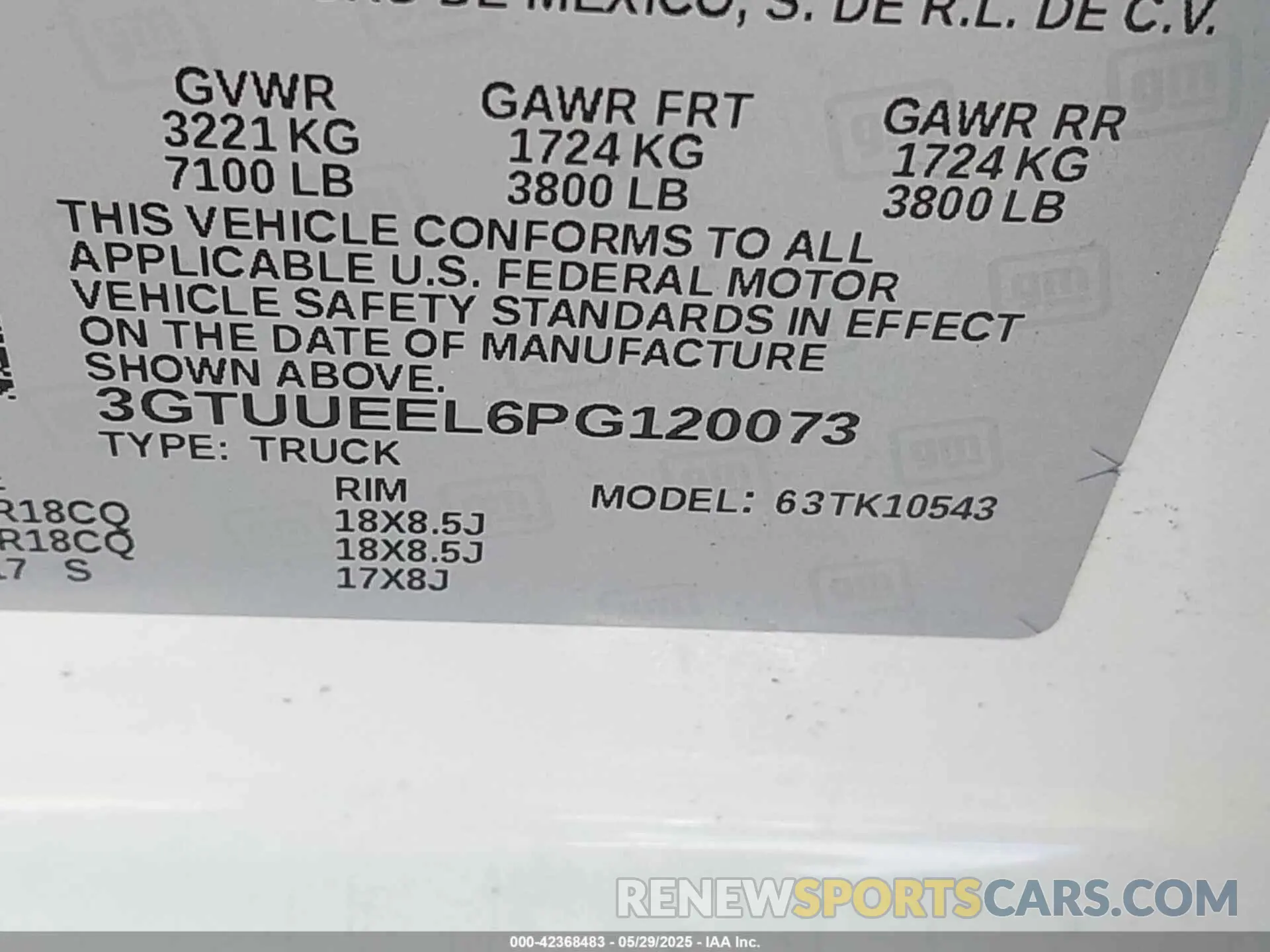 9 Photograph of a damaged car 3GTUUEEL6PG120073 GMC SIERRA 1500 2023