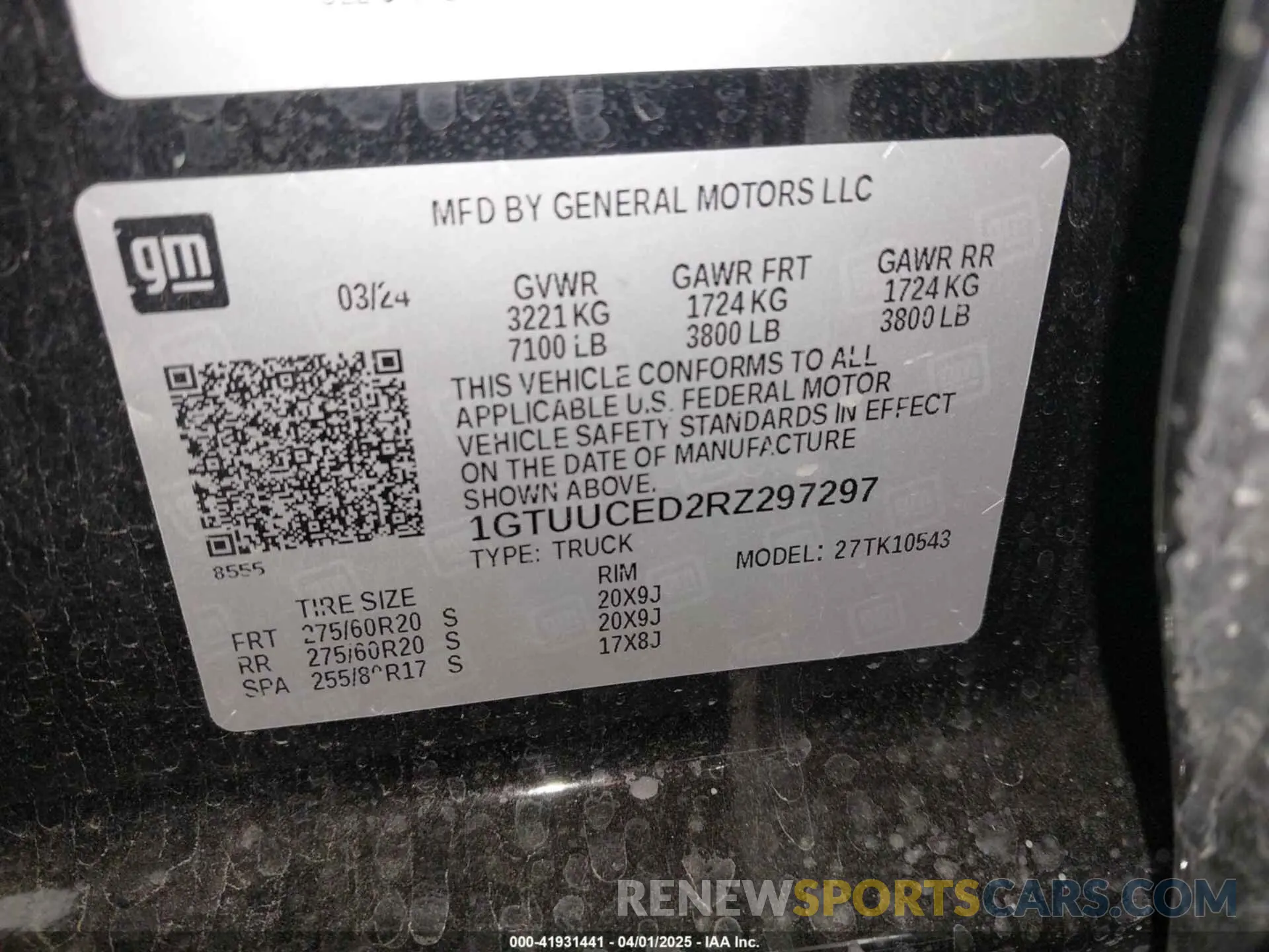 9 Photograph of a damaged car 1GTUUCED2RZ297297 GMC SIERRA 1500 2024