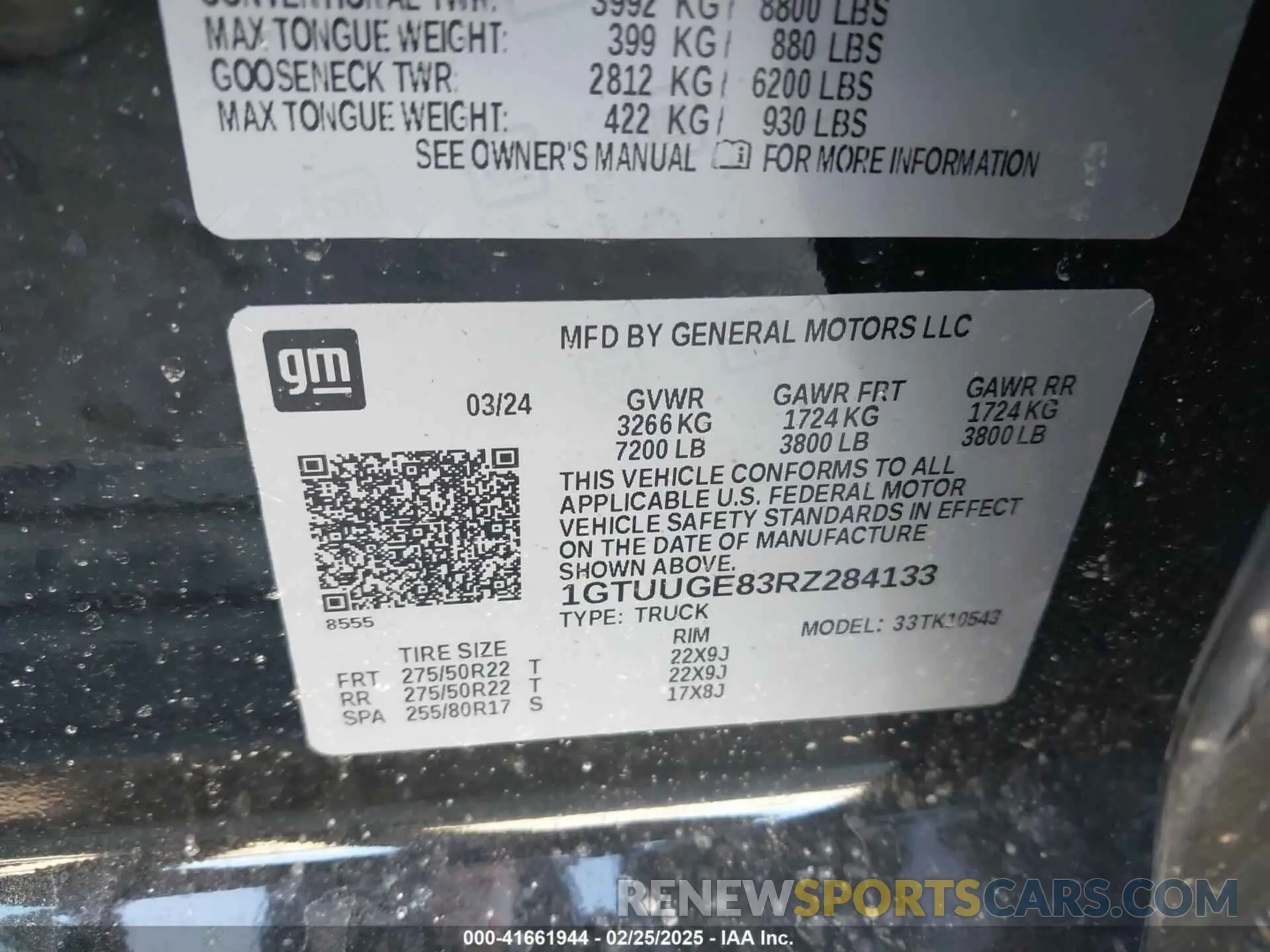 9 Photograph of a damaged car 1GTUUGE83RZ284133 GMC SIERRA 1500 2024