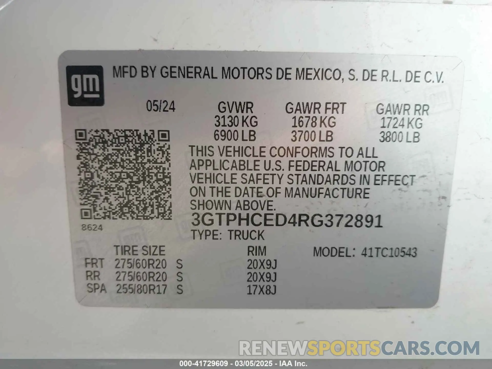 9 Photograph of a damaged car 3GTPHCED4RG372891 GMC SIERRA 1500 2024