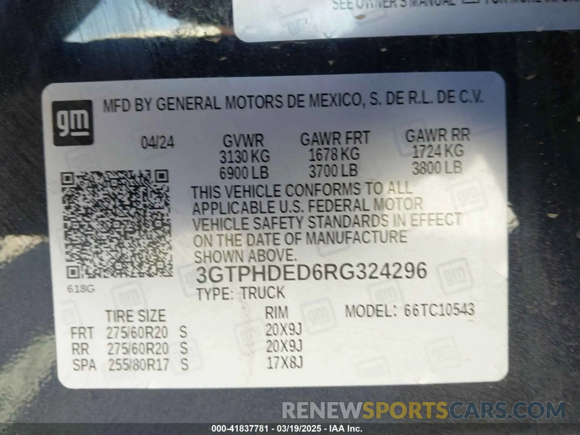 9 Photograph of a damaged car 3GTPHDED6RG324296 GMC SIERRA 1500 2024
