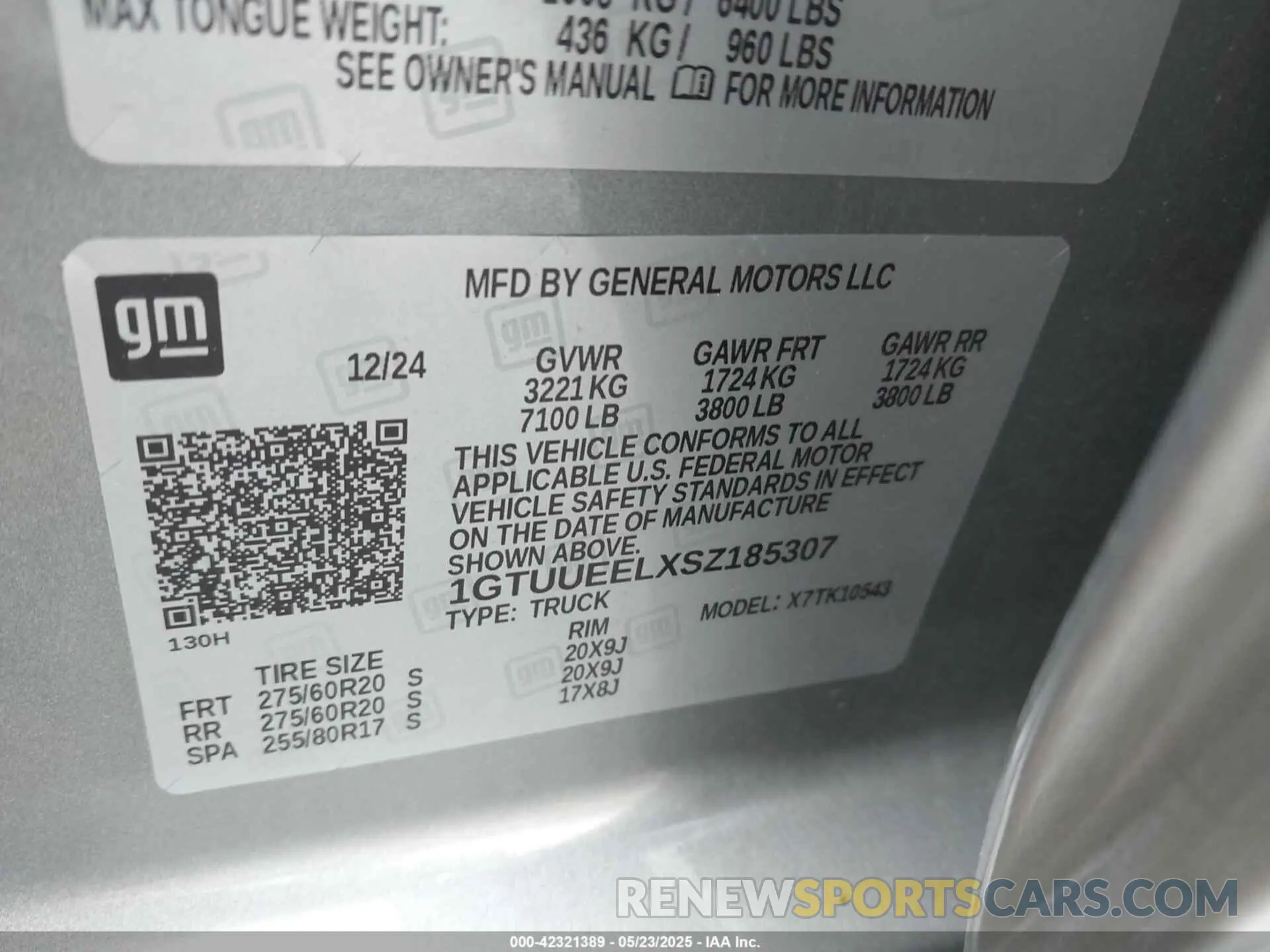 9 Photograph of a damaged car 1GTUUEELXSZ185307 GMC SIERRA 1500 2025