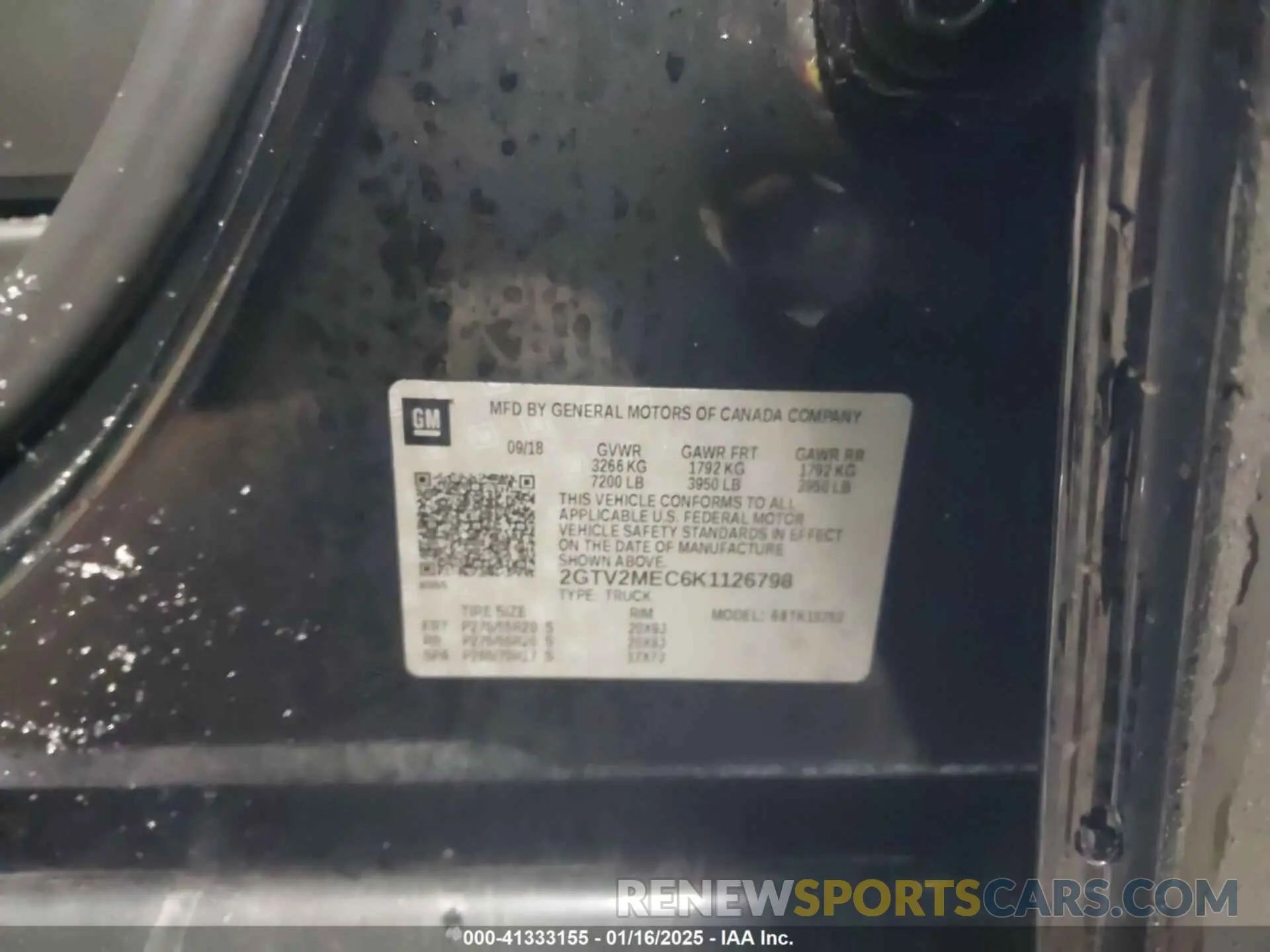 9 Photograph of a damaged car 2GTV2MEC6K1126798 GMC SIERRA 1500 LIMITED 2019
