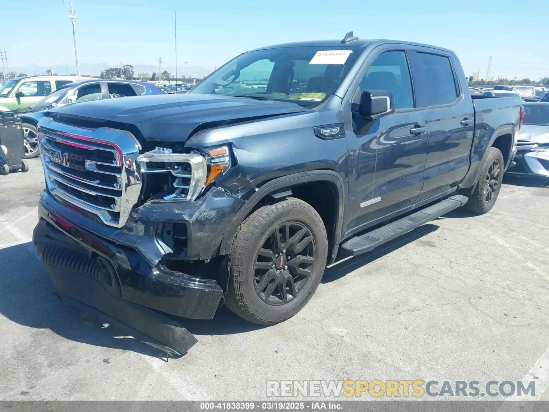 2 Photograph of a damaged car 1GTU9CED8NZ180495 GMC SIERRA 1500 LIMITED 2022