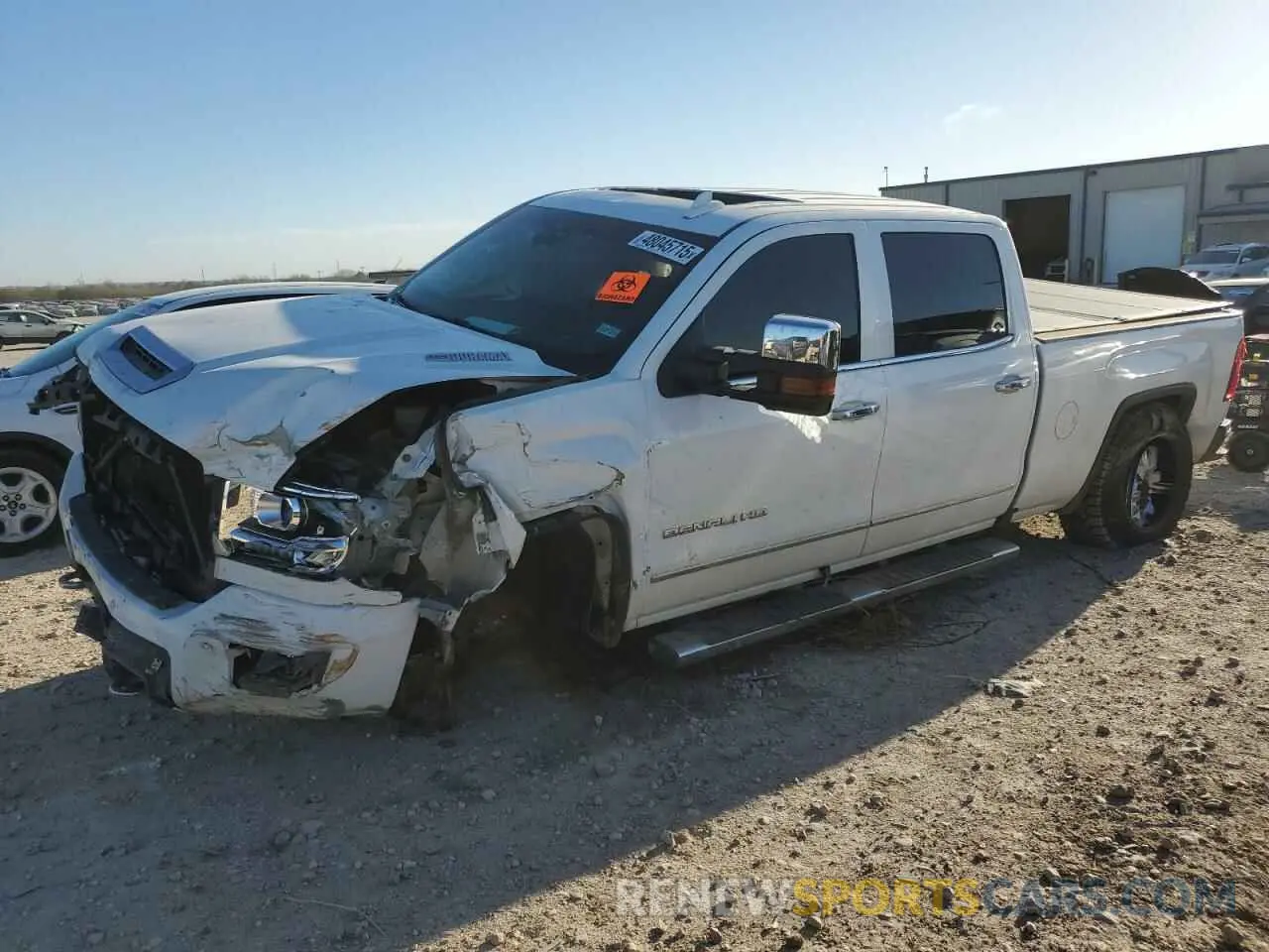 1 Photograph of a damaged car 1GT12SEY2KF143217 GMC SIERRA 2019