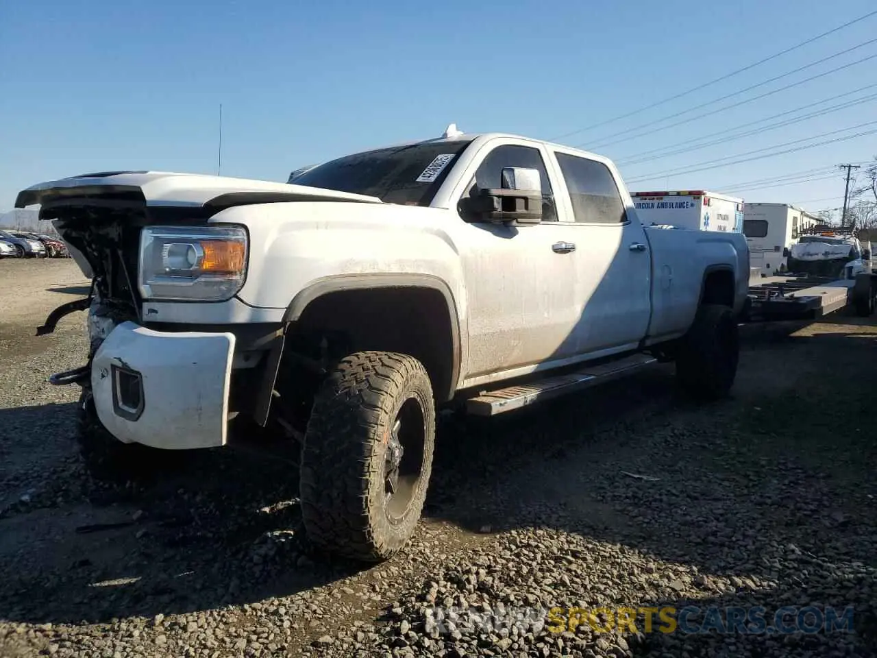 1 Photograph of a damaged car 1GT42WEY4KF241556 GMC SIERRA 2019