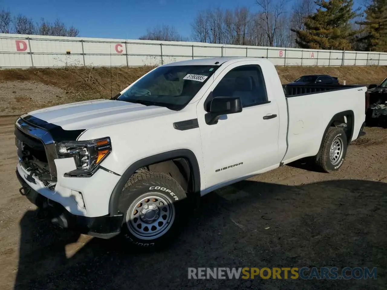 1 Photograph of a damaged car 3GTN9AEH7KG166773 GMC SIERRA 2019