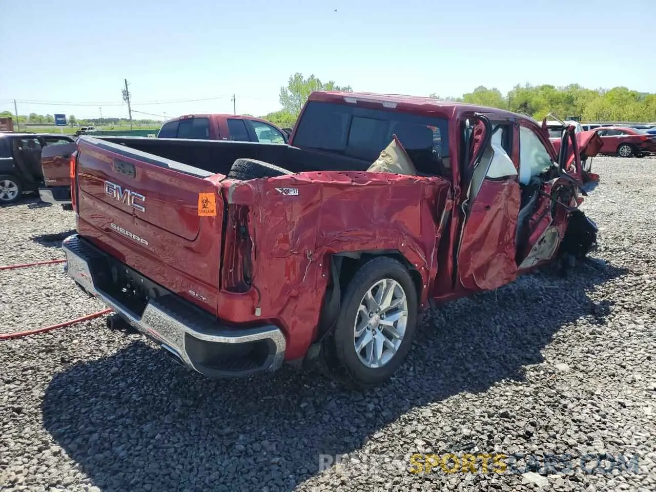 3 Photograph of a damaged car 3GTU9DEL2KG107633 GMC SIERRA 2019