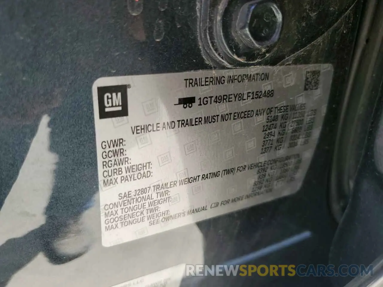 12 Photograph of a damaged car 1GT49REY8LF152488 GMC SIERRA 2020