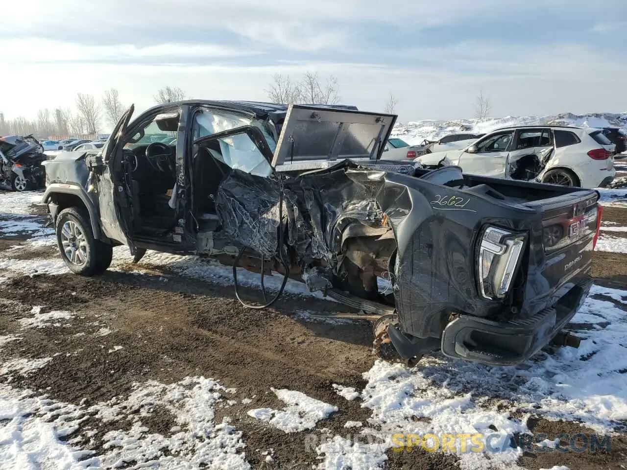 2 Photograph of a damaged car 1GT49REY9LF223116 GMC SIERRA 2020