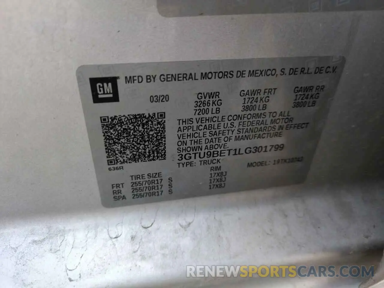 12 Photograph of a damaged car 3GTU9BET1LG301799 GMC SIERRA 2020