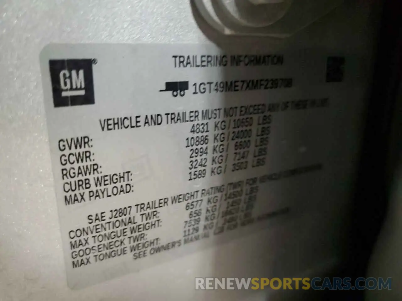 12 Photograph of a damaged car 1GT49ME7XMF239708 GMC SIERRA 2021