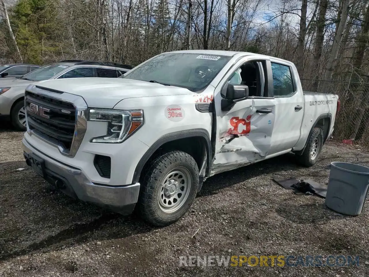 1 Photograph of a damaged car 1GTP9AEH0MZ339710 GMC SIERRA 2021