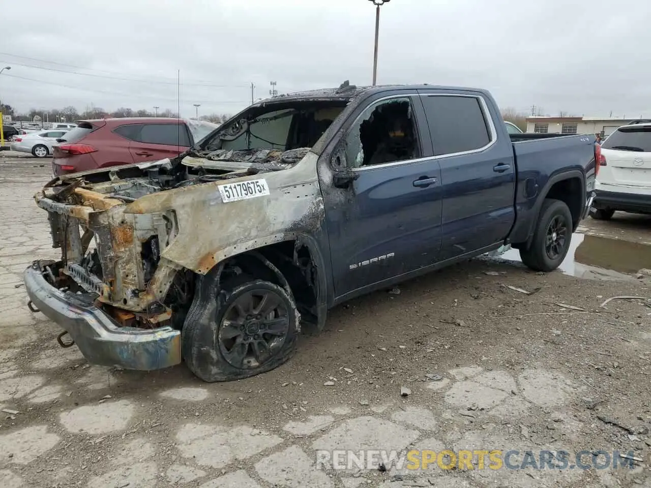 1 Photograph of a damaged car 1GTP9BEK1MZ233865 GMC SIERRA 2021