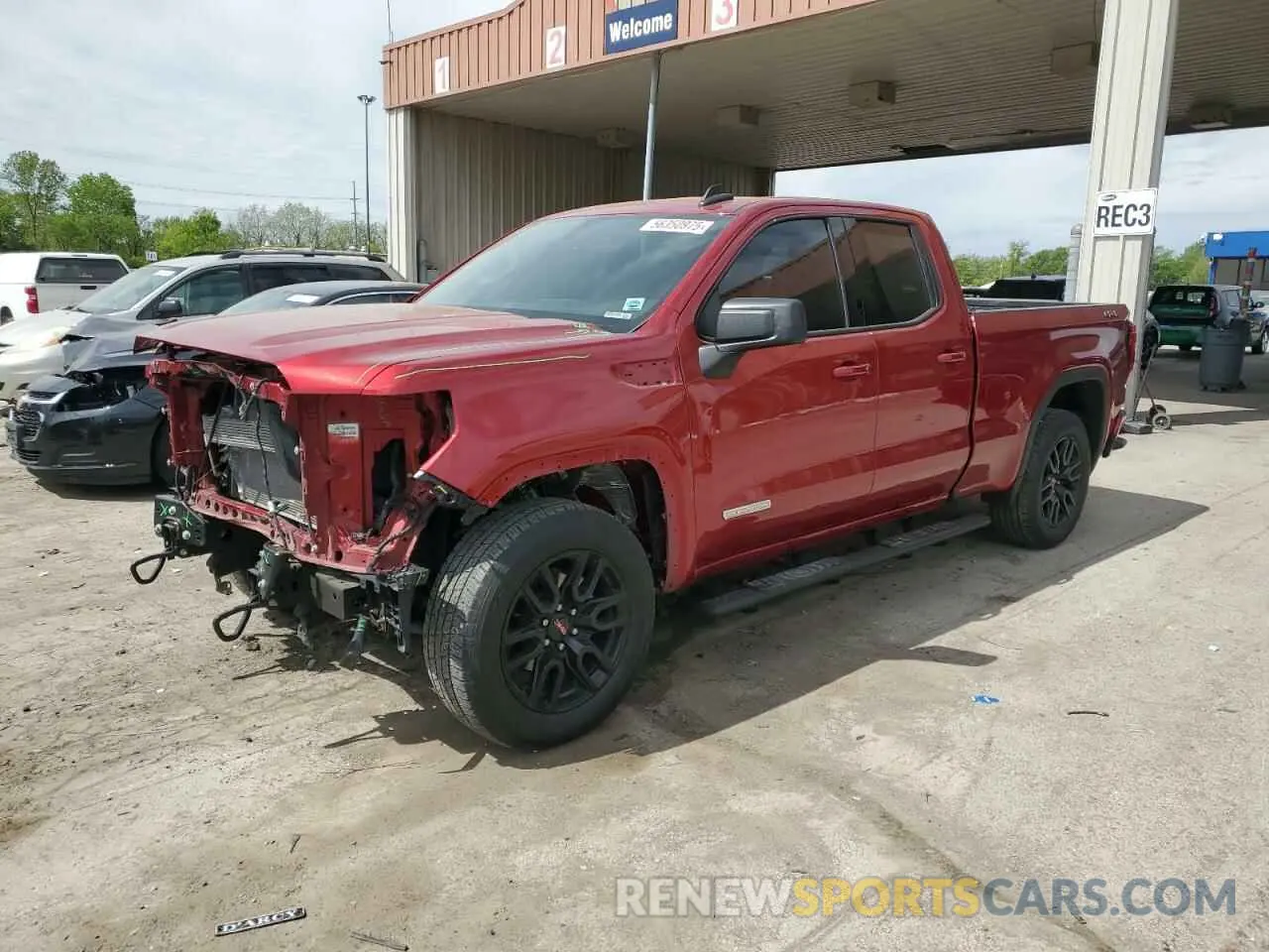 1 Photograph of a damaged car 1GTR9CED9MZ311731 GMC SIERRA 2021