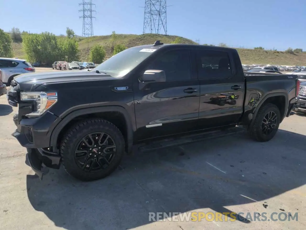 1 Photograph of a damaged car 1GTU9CET0MZ419219 GMC SIERRA 2021
