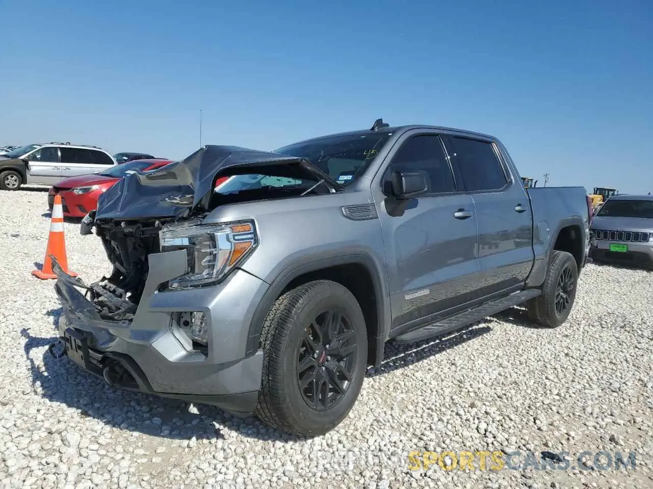 1 Photograph of a damaged car 3GTP8CEK2MG232233 GMC SIERRA 2021