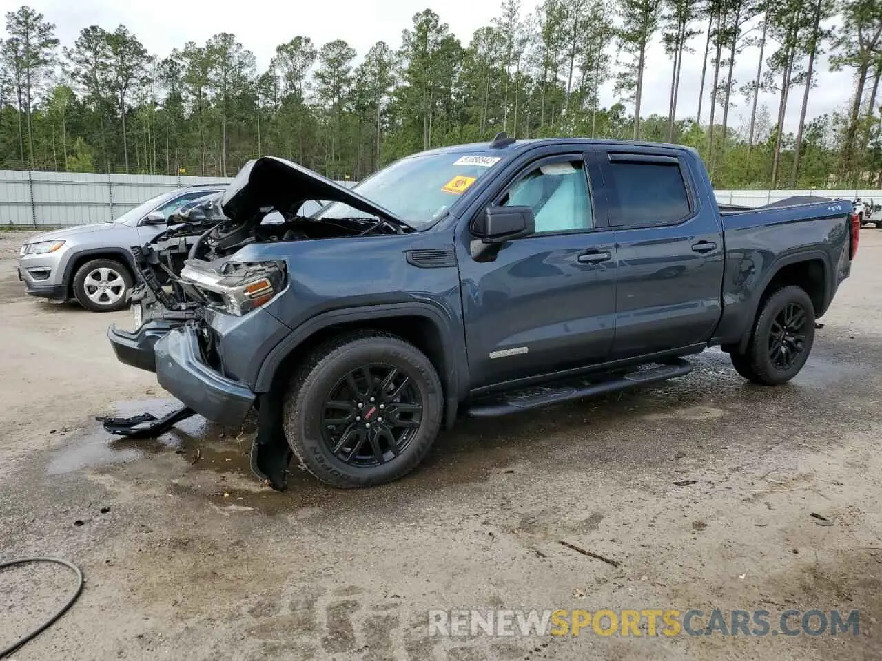 1 Photograph of a damaged car 3GTP9CEK5MG174227 GMC SIERRA 2021