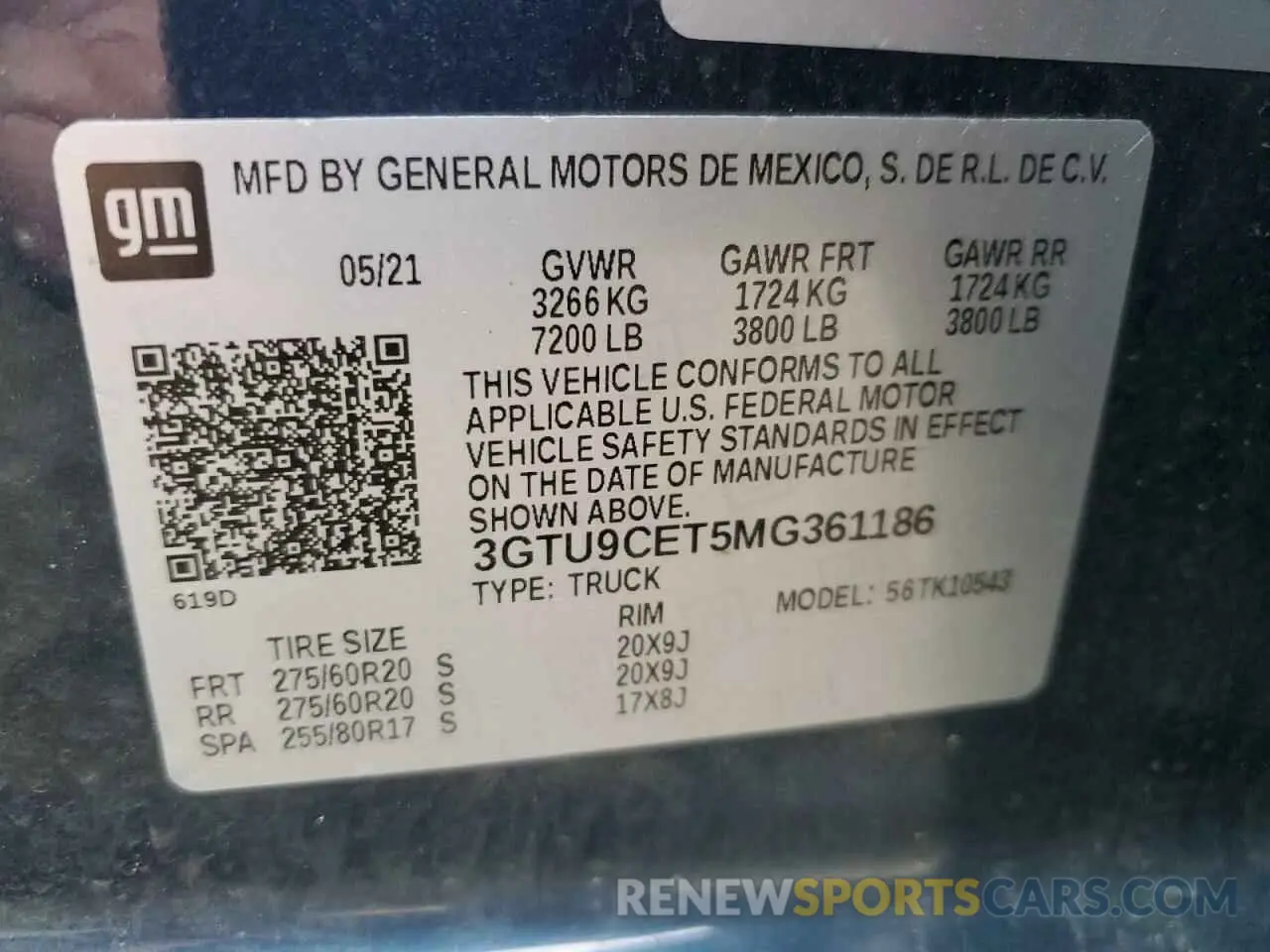 13 Photograph of a damaged car 3GTU9CET5MG361186 GMC SIERRA 2021