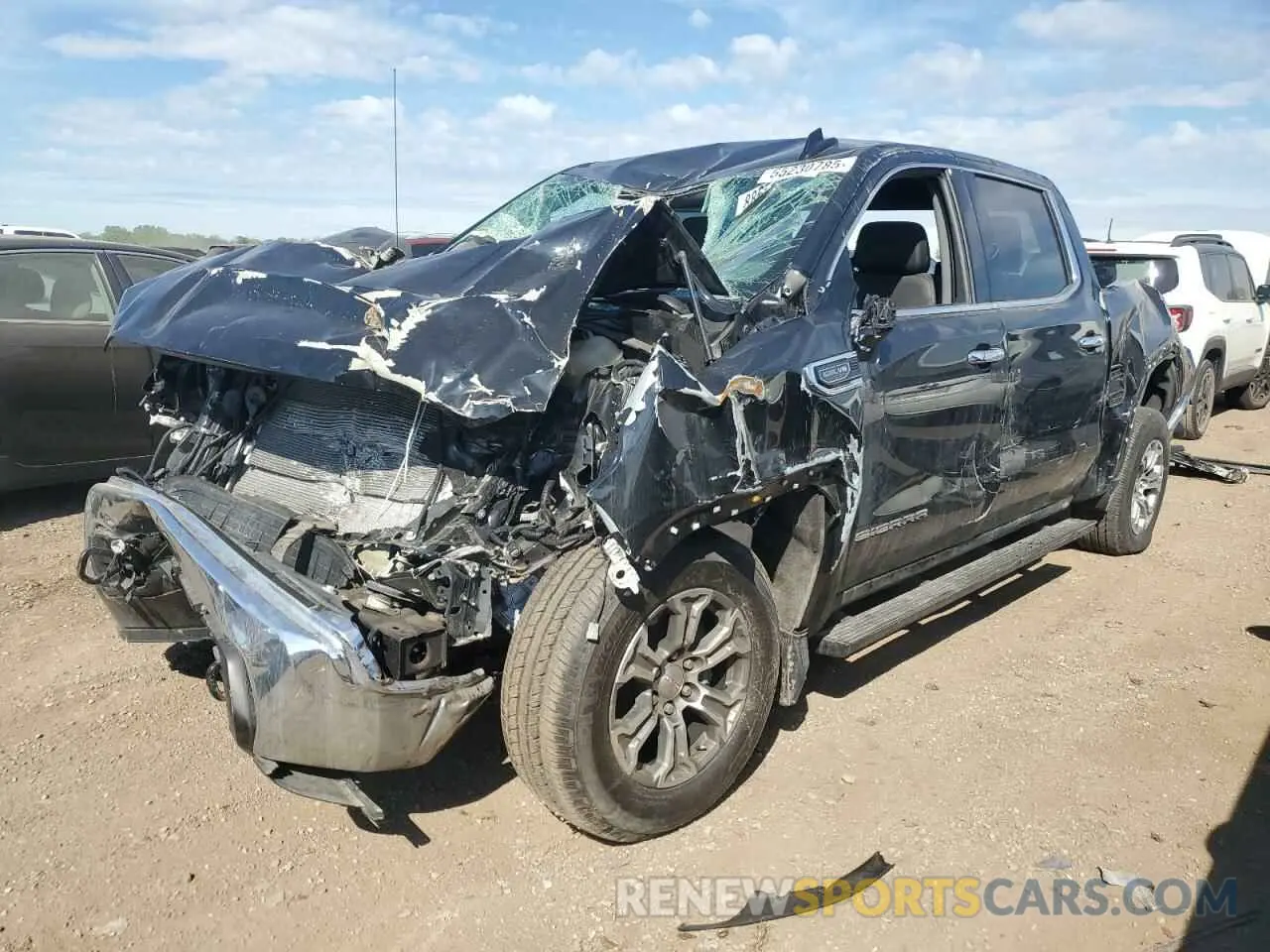 1 Photograph of a damaged car 3GTU9DED8MG435117 GMC SIERRA 2021