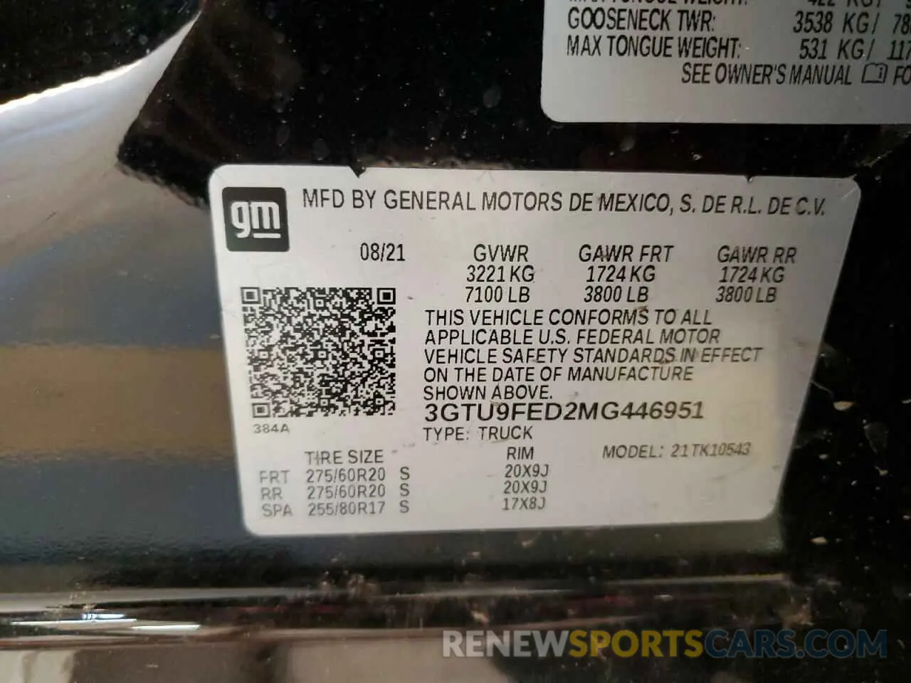 12 Photograph of a damaged car 3GTU9FED2MG446951 GMC SIERRA 2021