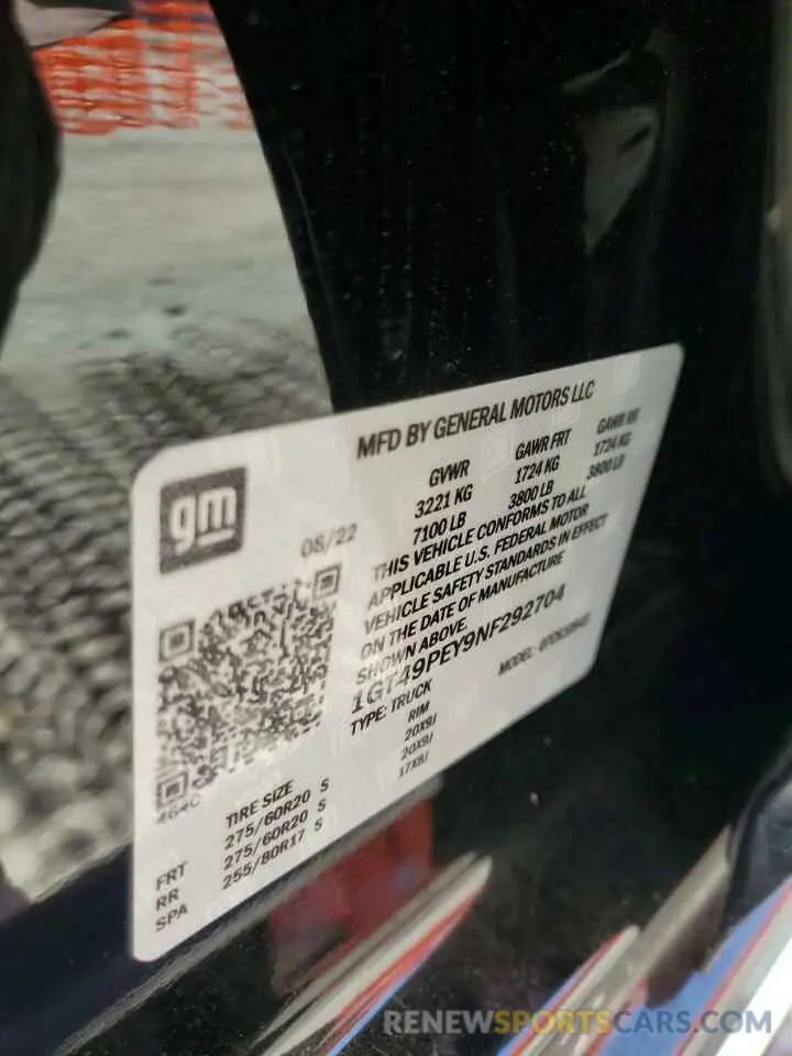 12 Photograph of a damaged car 1GT49PEYXNF222015 GMC SIERRA 2022