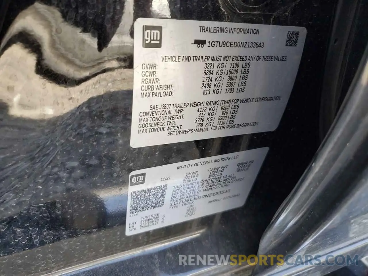 14 Photograph of a damaged car 1GTU9CED0NZ133543 GMC SIERRA 2022