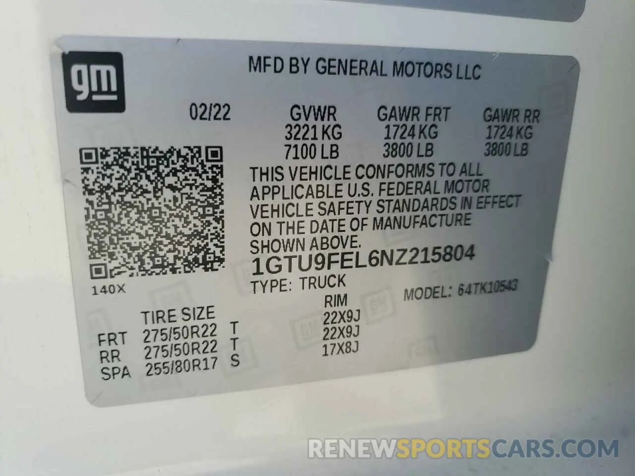 14 Photograph of a damaged car 1GTU9FEL6NZ215804 GMC SIERRA 2022