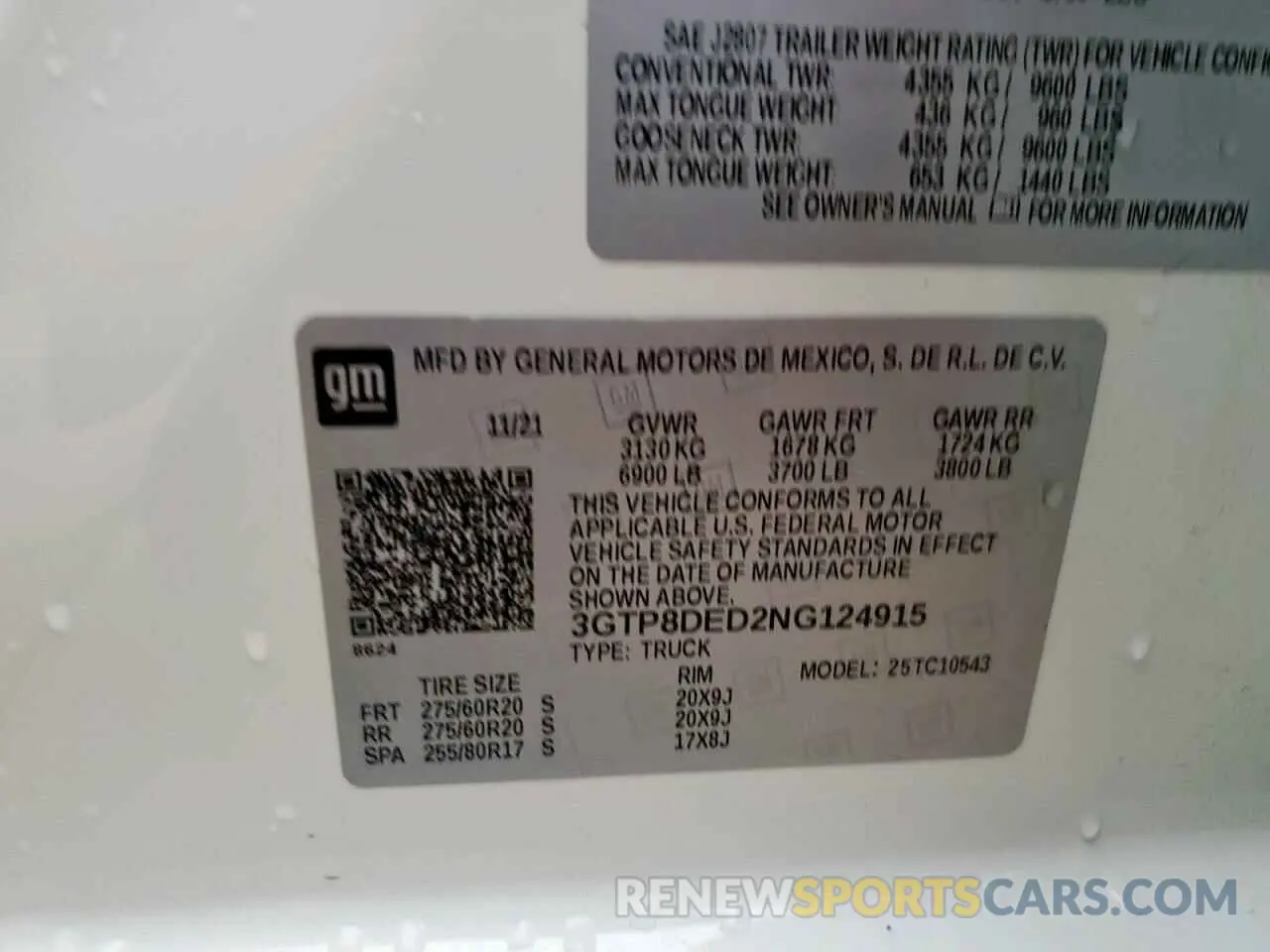 13 Photograph of a damaged car 3GTP8DED2NG124915 GMC SIERRA 2022