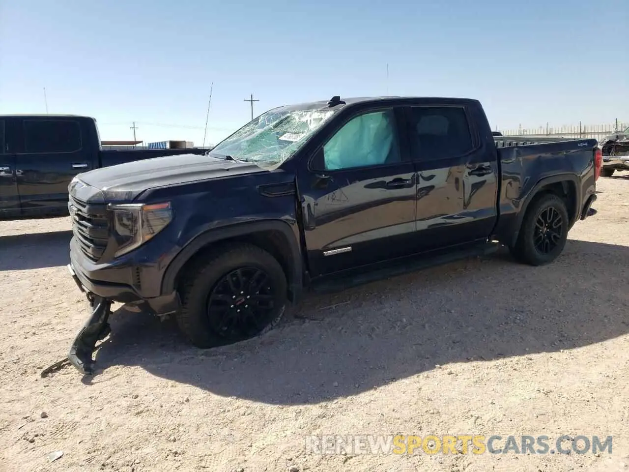 1 Photograph of a damaged car 3GTPUCEK5NG665509 GMC SIERRA 2022
